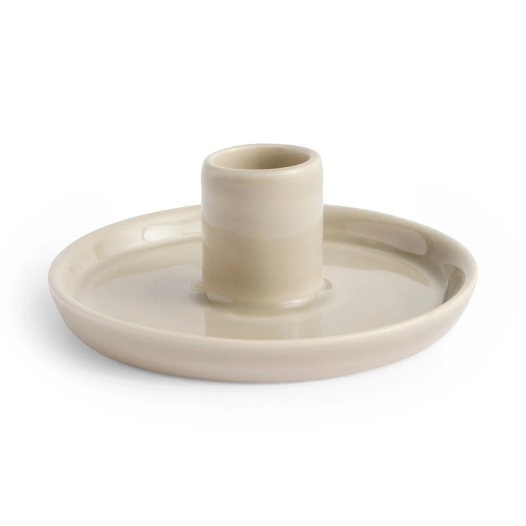 HAY Disc ljusstake Warm grey, small, Ø10x4,8 cm