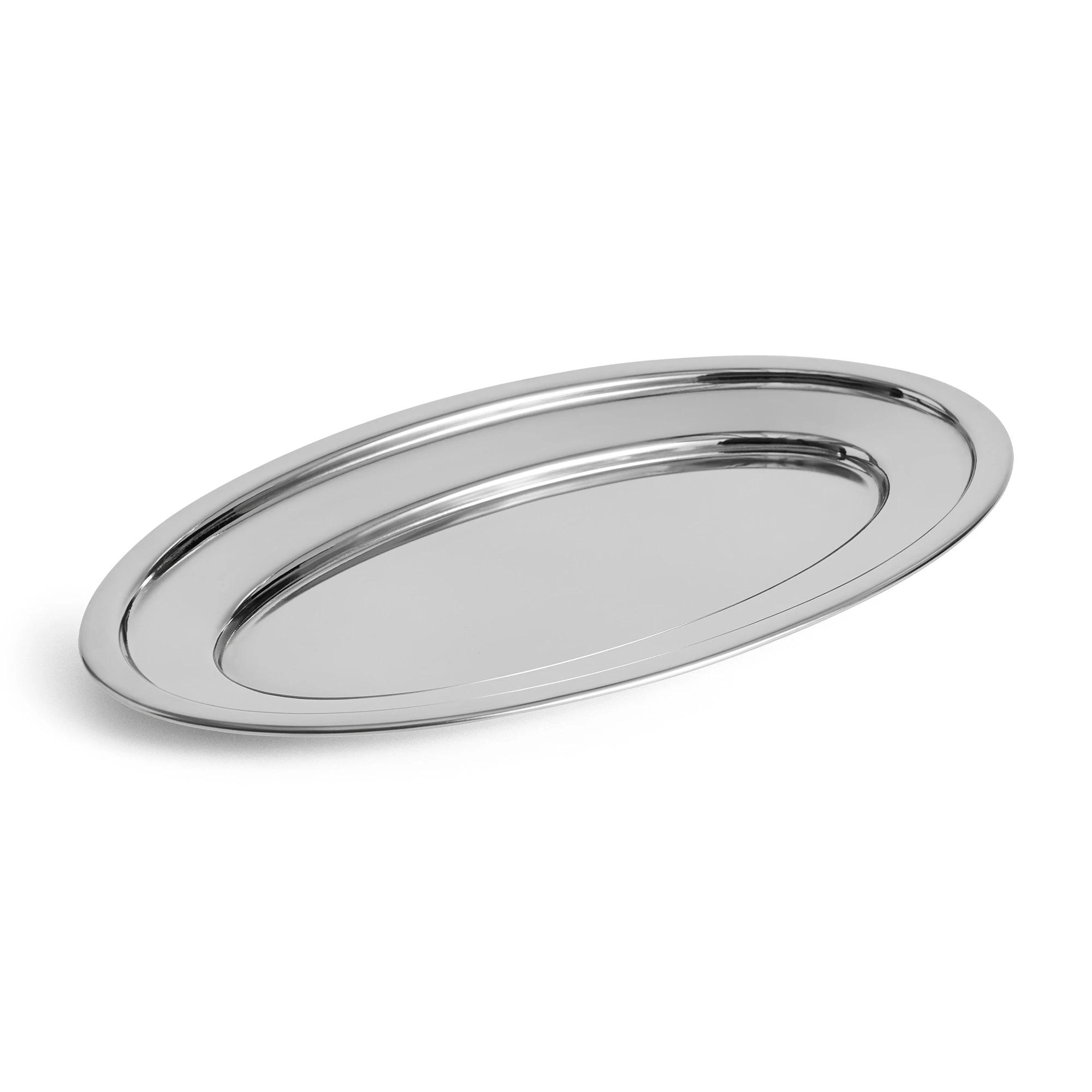 HAY Essential Steel serveringsfat Rostfritt stål, ovalt, medium