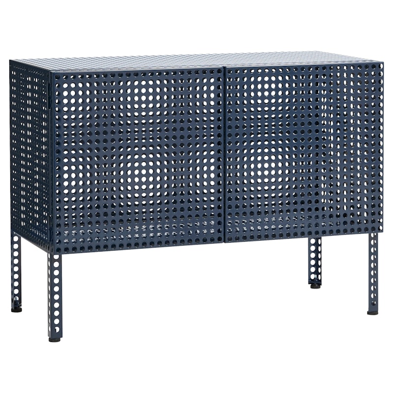 Perforated Skåp Liten, Steel Blue