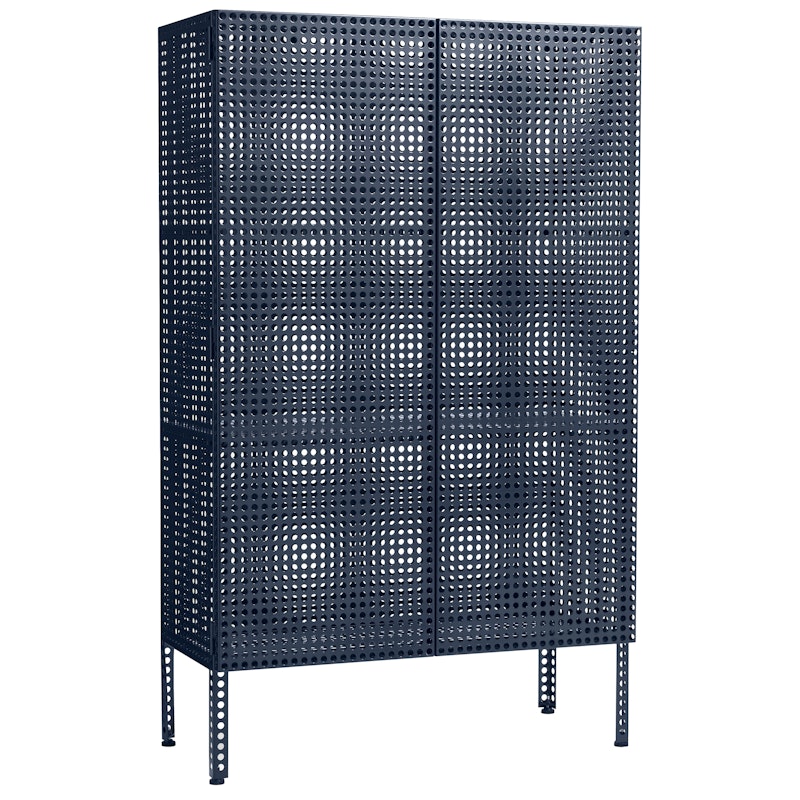 Perforated Skåp Stor, Steel Blue