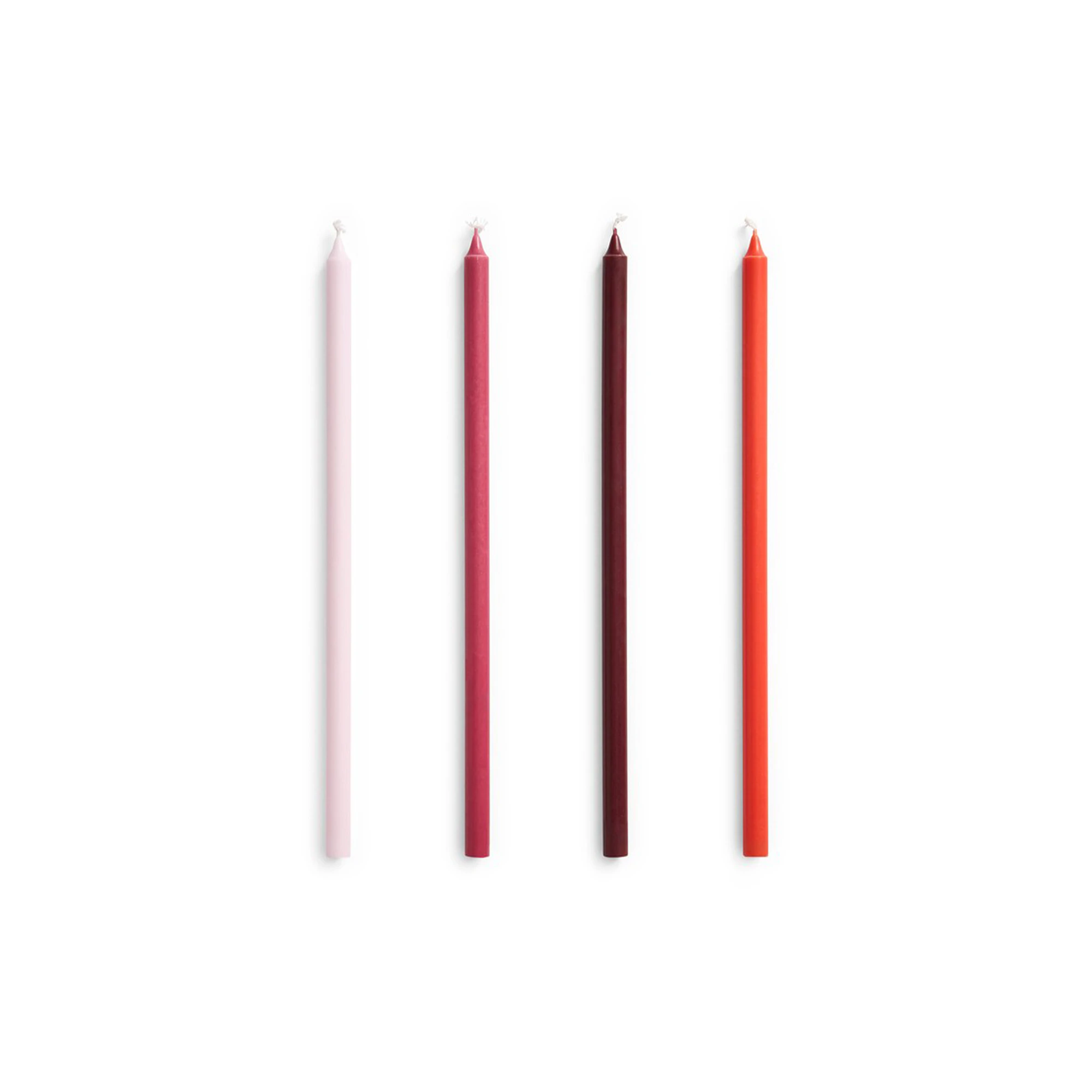 Hay Slim Ljus 4-pack / Röd - Ljus Stearin Rosa