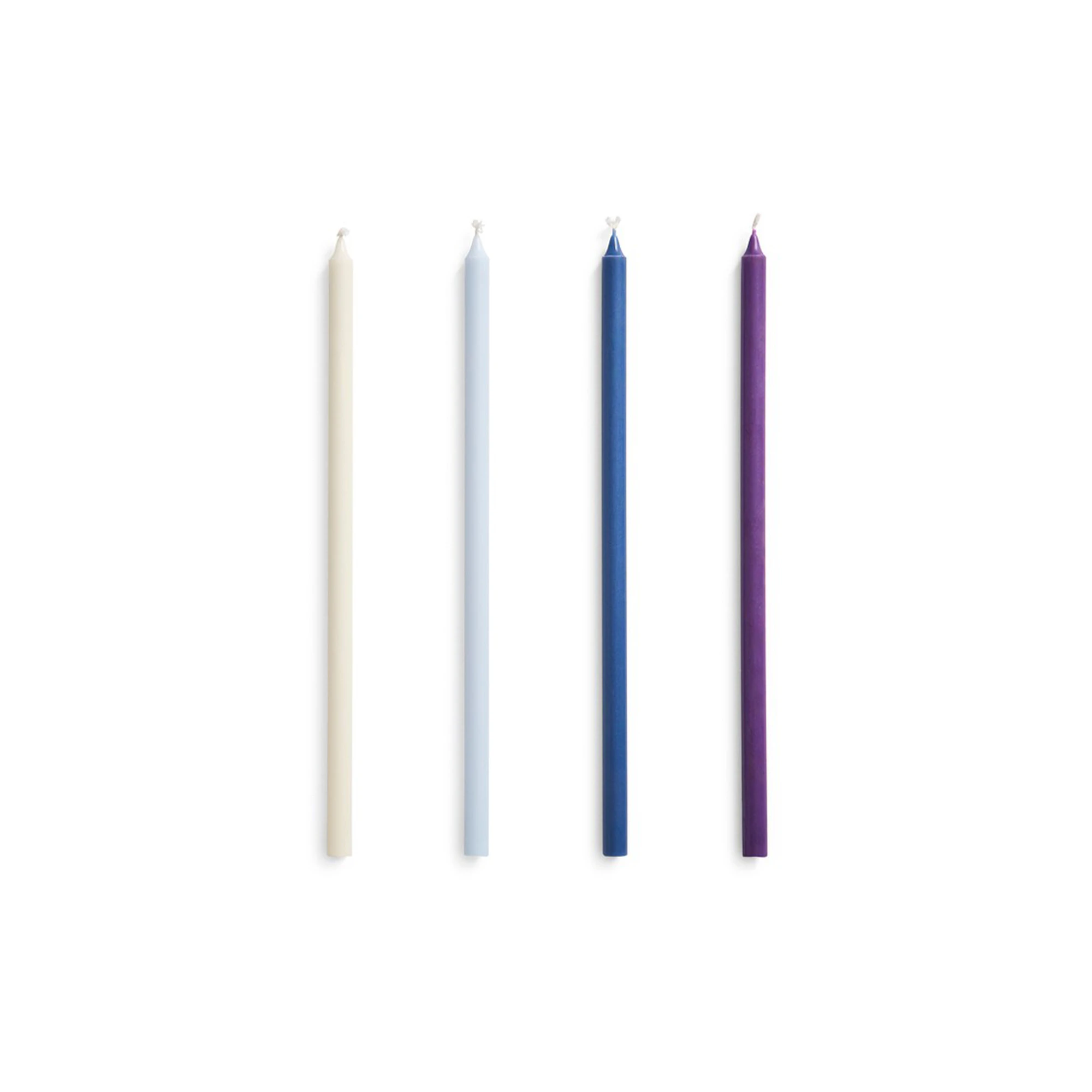 Hay Slim Ljus 4-pack / Lila - Ljus Stearin Blå