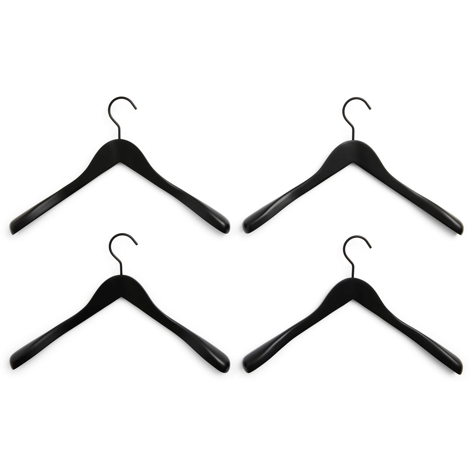 Hay Smooth Galge Wide 4-pack - Krokar & galgar Bok Svart