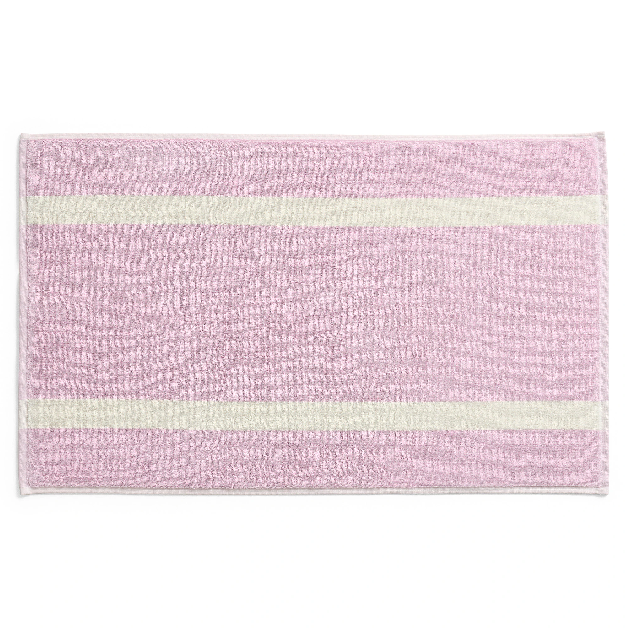 Hay Stripe Badrumsmatta - Badrumsmattor Ekologisk Bomull Cool Pink