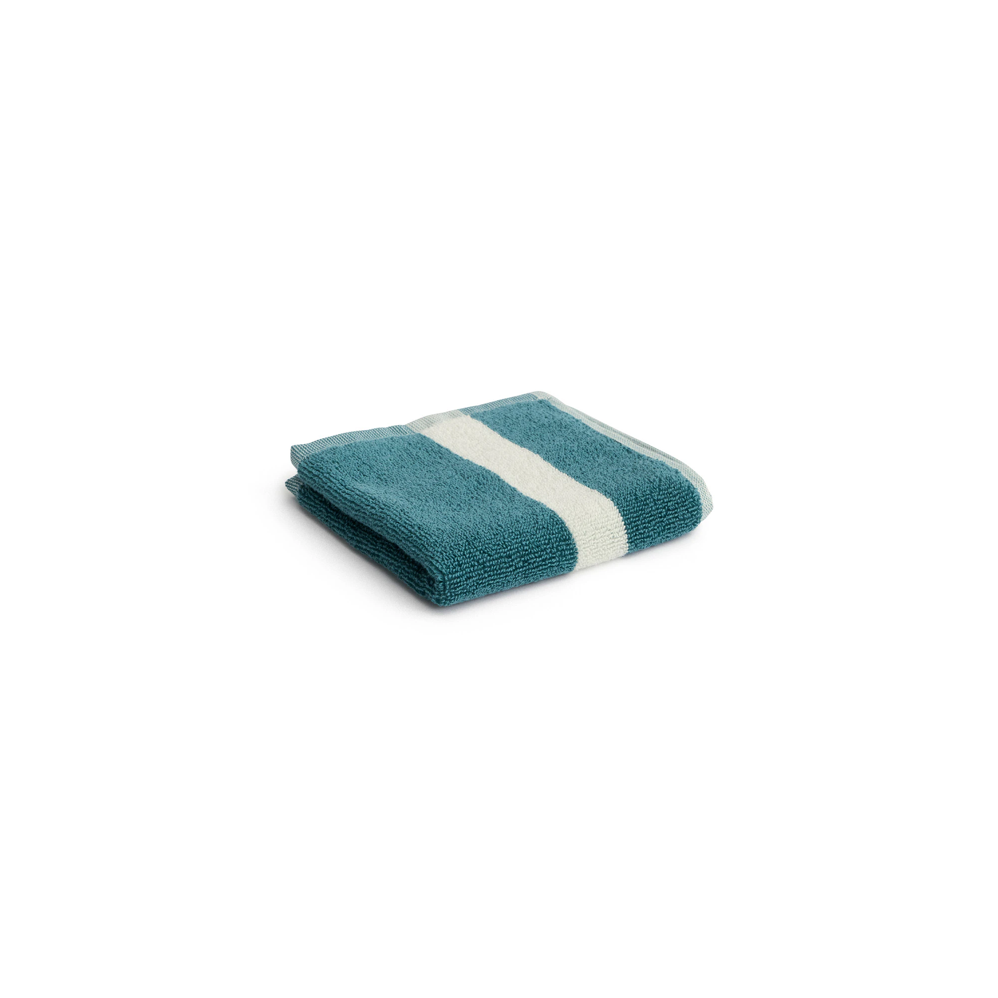 Hay Stripe Tvättlapp 30x30 Cm Petrolblå - Handdukar & Badlakan Ekologisk Bomull Petrol Blue