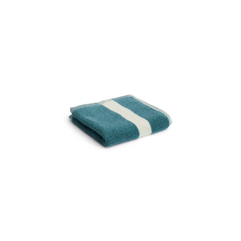 Stripe Tvättlapp 30x30 cm, Petrolblå