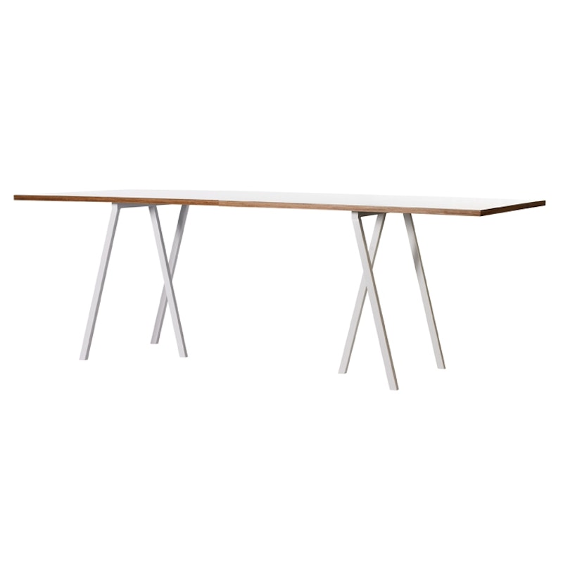 Loop Stand Bord 180 cm, Laminat / Vit