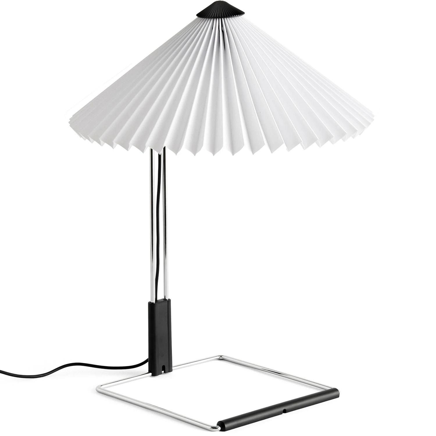 Hay Matin Bordslampa 300 Mm Spegelpl&auml;terat St&aring;l / Vit - Bordslampor St&aring;ltr&aring;d
