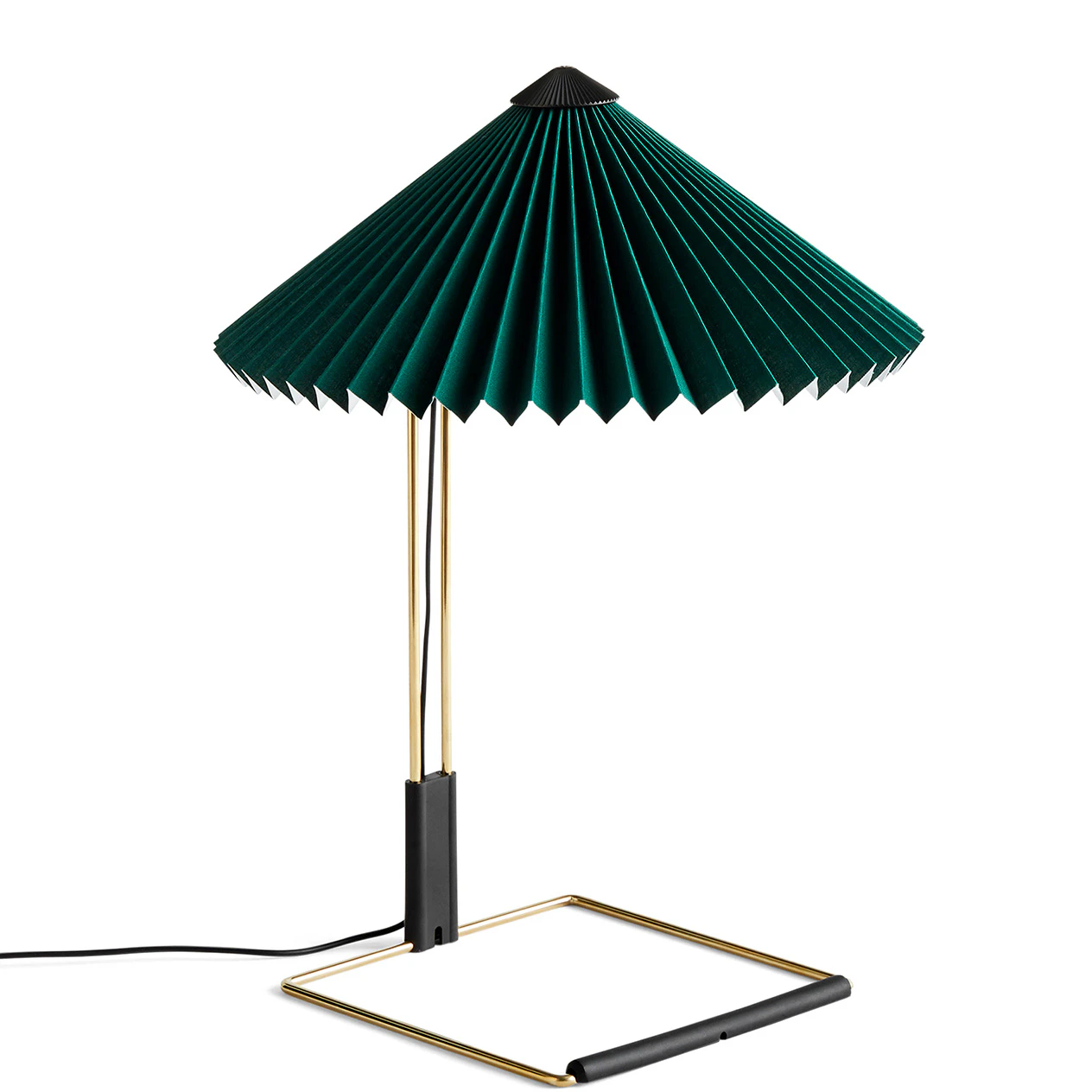 Hay Matin Bordslampa 300 Mm Polerad M&auml;ssing / Forest Green - Bordslampor St&aring;ltr&aring;d Skogsgr&ouml;n