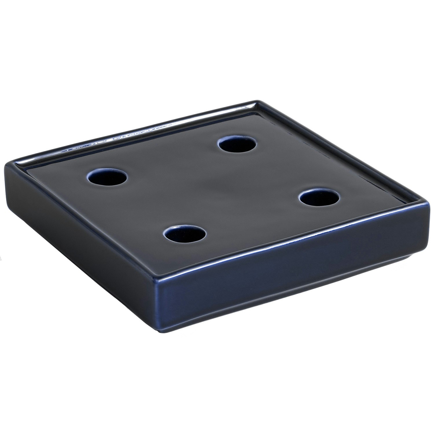 Hay Mattone Ljusstake 18x18 Cm - Ljuslyktor Stengods M&ouml;rkbl&aring;