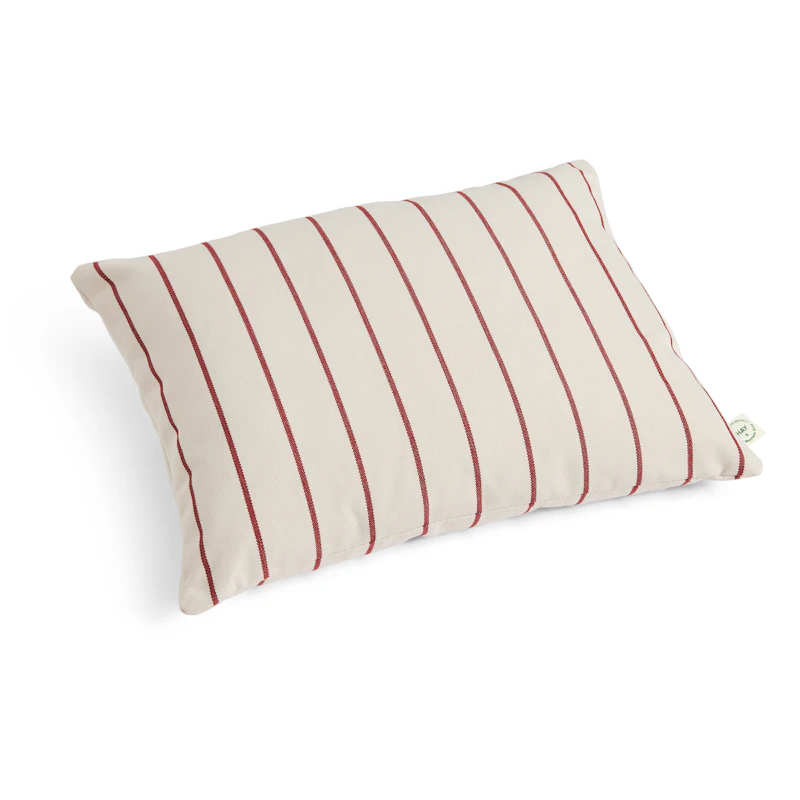 Outdoor Market Cushion 35x45 cm, Beige With Red Stripe