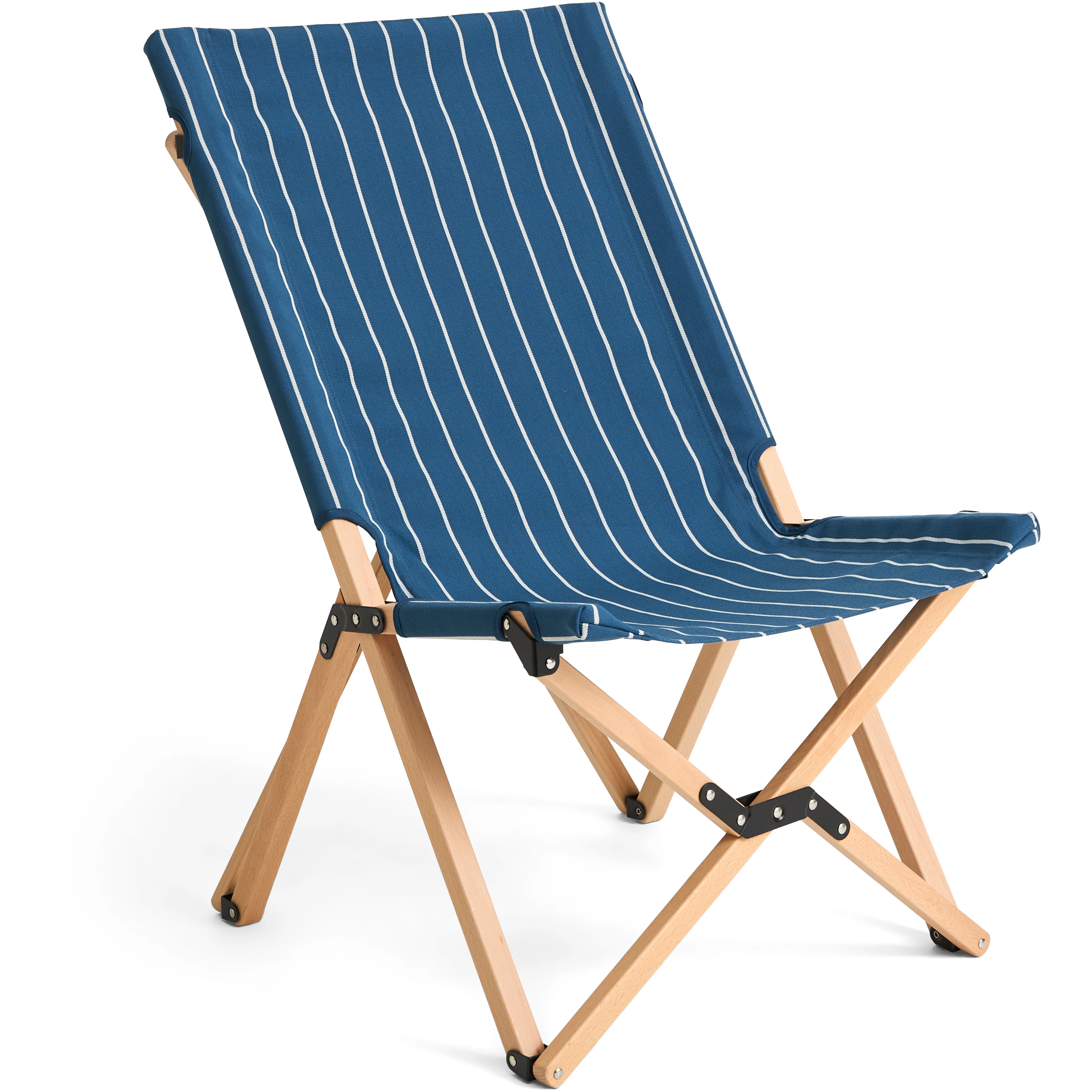Hay Outdoor Market Folding Chair Blue With Beige Stripe - Bok Bl&aring;
