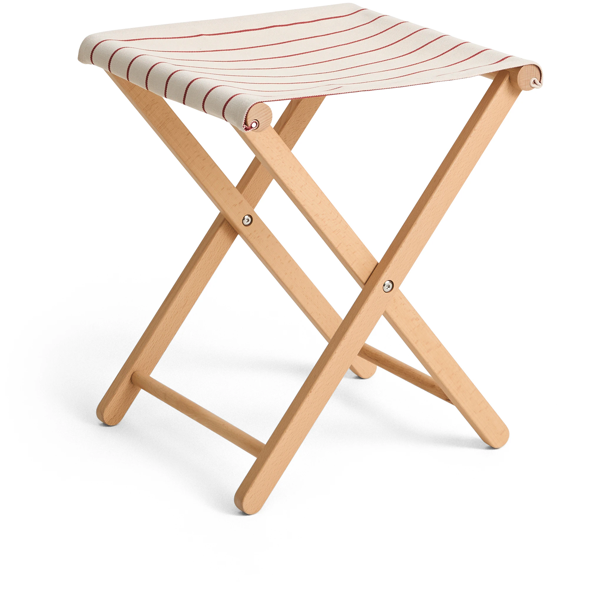 Hay Outdoor Market Folding Stool With Red Stripe - Barstolar & Pallar Bok Beige