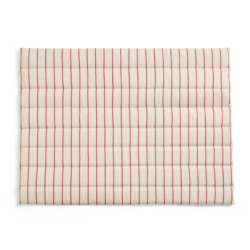 Outdoor Market Sofa Cushion, Beige With Red Stripe