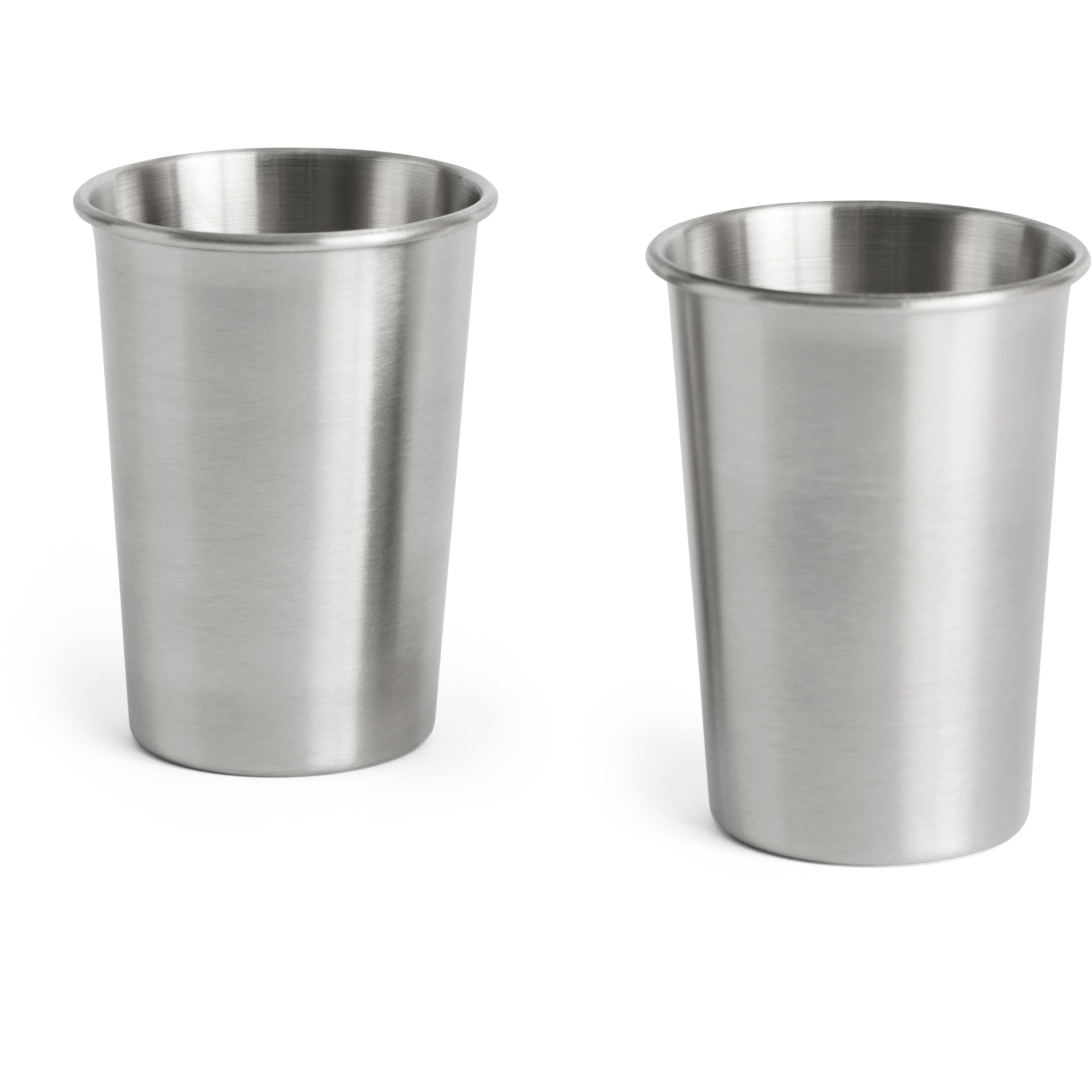 Hay Outdoor Market Steel Cup Set Of 2 Medium - Kaffekoppar Rostfritt St&aring;l Silver