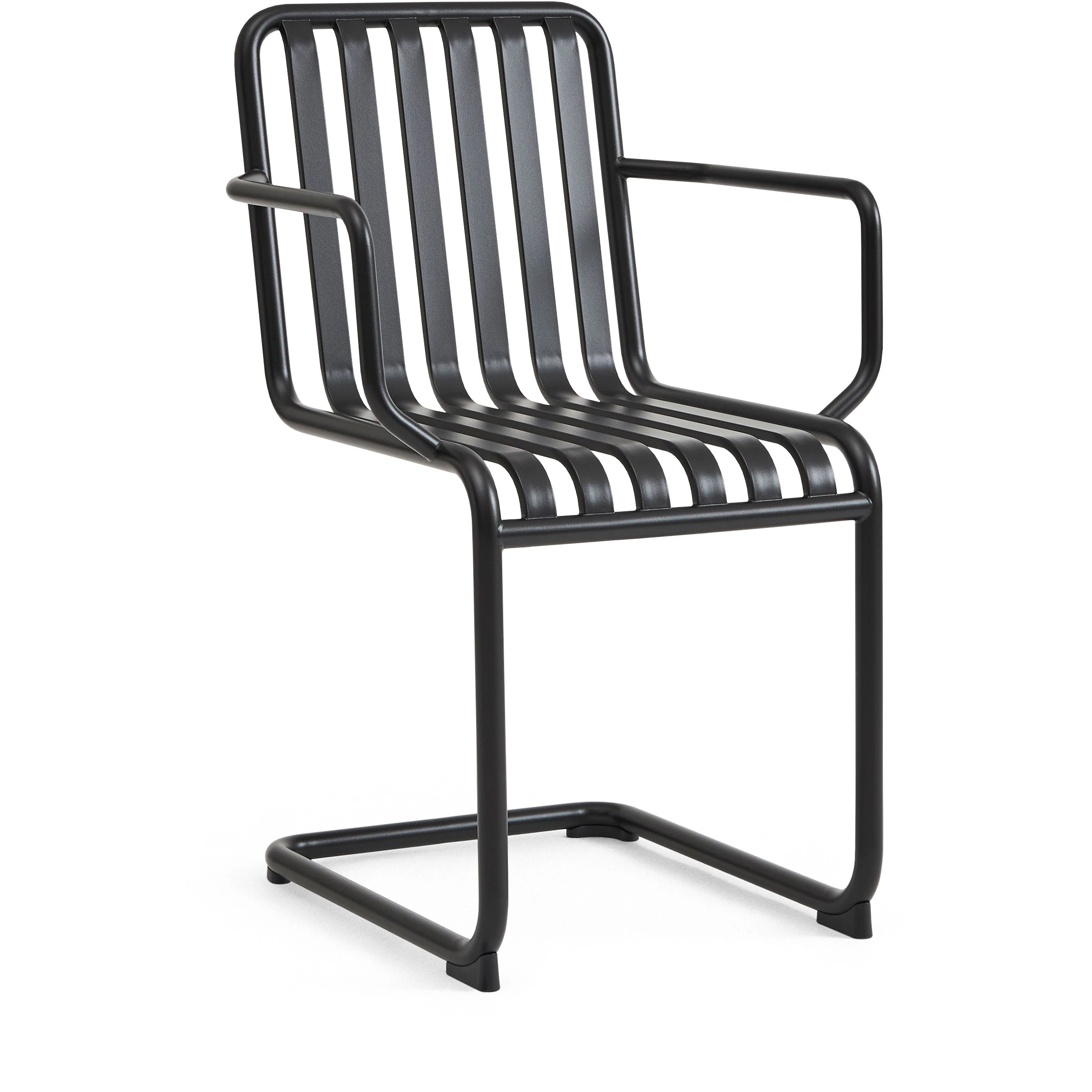 hay palissade cantilever armchair anthracite powder coated steel - trädgårdsstolar pulverlackat stål svart