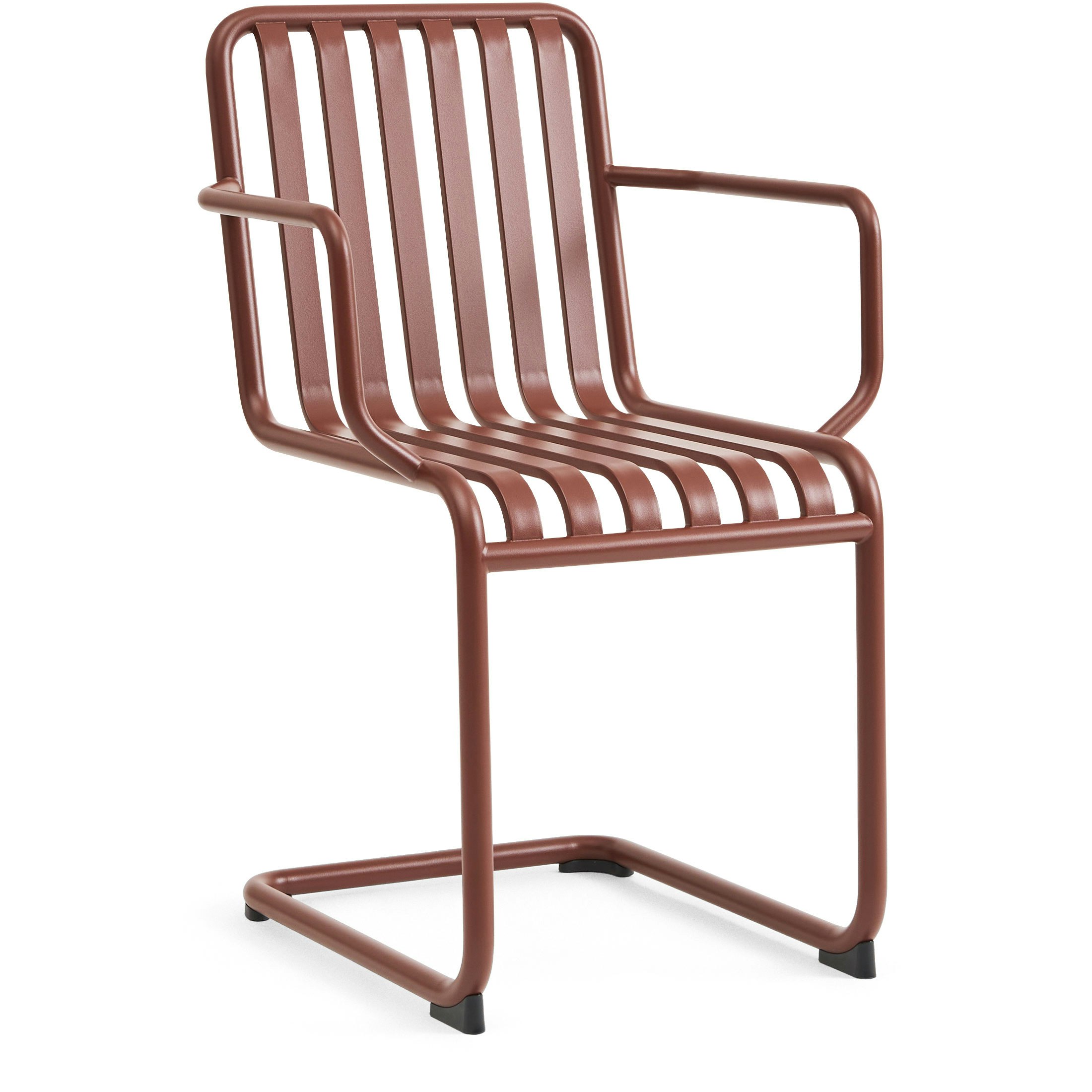 hay palissade cantilever armchair iron red powder coated steel - trädgårdsstolar pulverlackat stål röd
