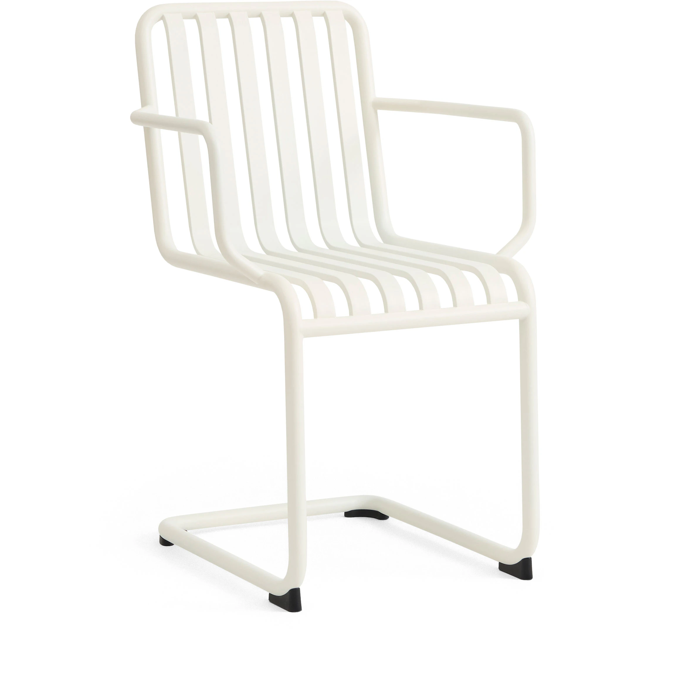 hay palissade cantilever armchair cream white powder coated steel - trädgårdsstolar pulverlackat stål vit