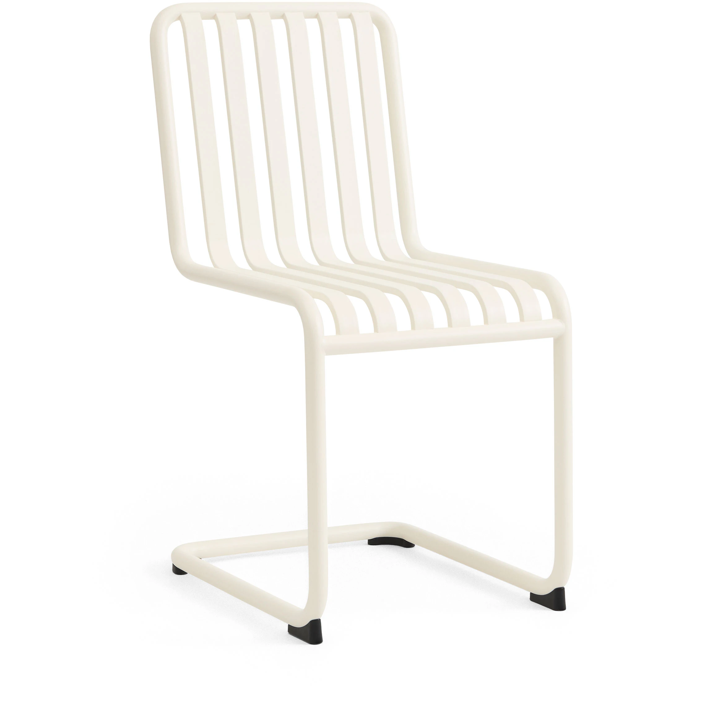 hay palissade cantilever chair cream white powder coated steel - trädgårdsstolar pulverlackat stål vit