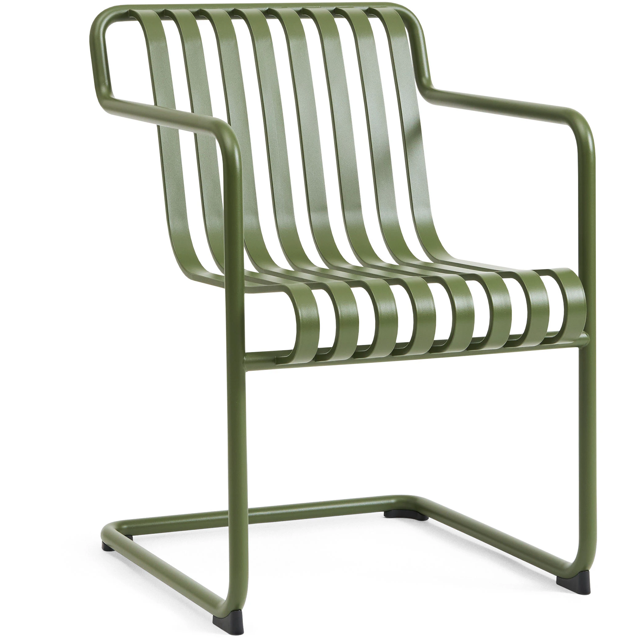 hay palissade cantilever dining armchair olive powder coated steel - trädgårdsstolar pulverlackat stål grön