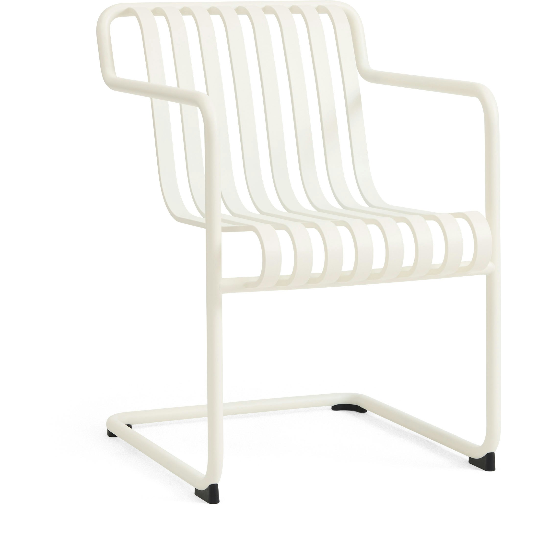 hay palissade cantilever dining armchair cream white powder coated steel - trädgårdsstolar pulverlackat stål vit