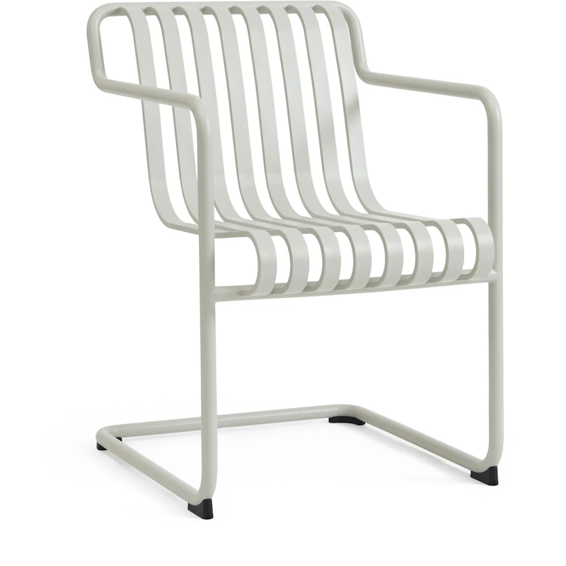 Palissade Cantilever Dining Armchair, Sky grey powder coated steel