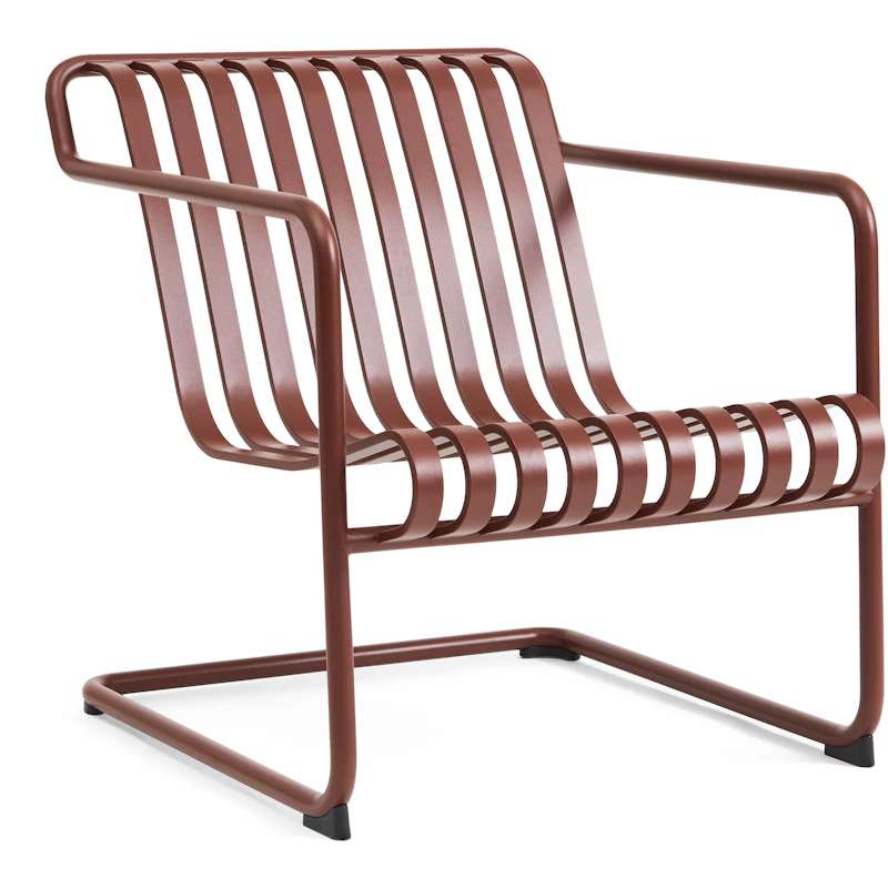 Palissade Cantilever Lounge Chair Low, Iron red powder coated steel