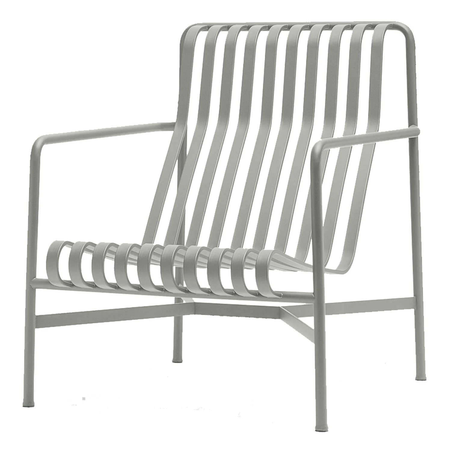 Hay Palissade Loungestol Hög - Loungefåtöljer Stål Sky Grey