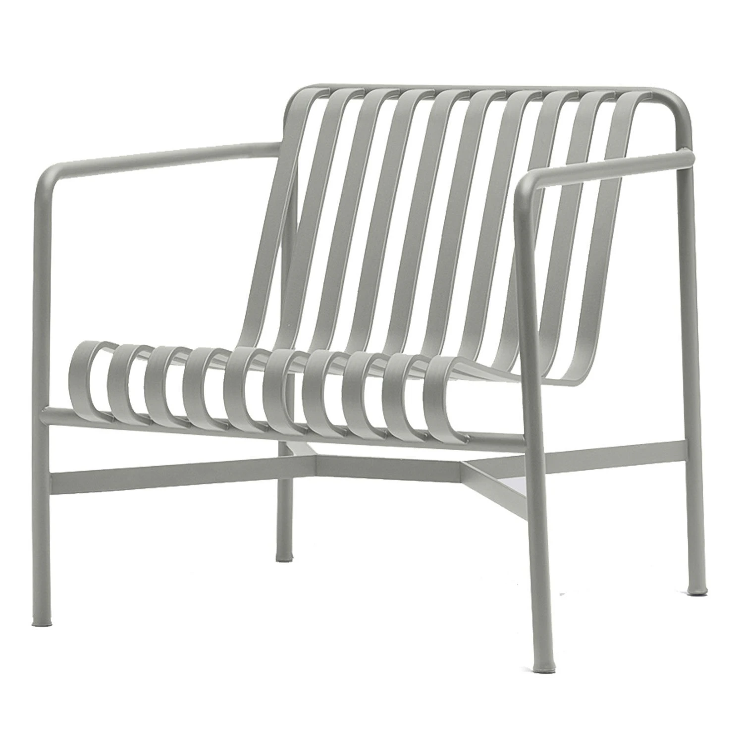 Hay Palissade Loungestol Låg - Loungefåtöljer Pulverlackat Stål Sky Grey