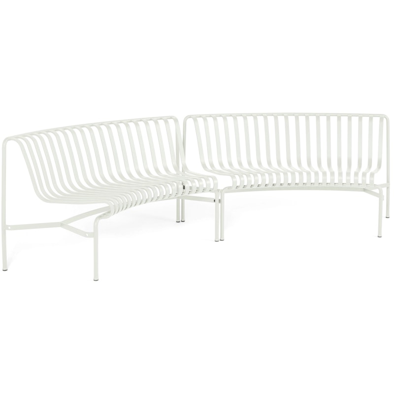 Palissade Parkbänk Med Ryggstöd Startset in/in, Cream White