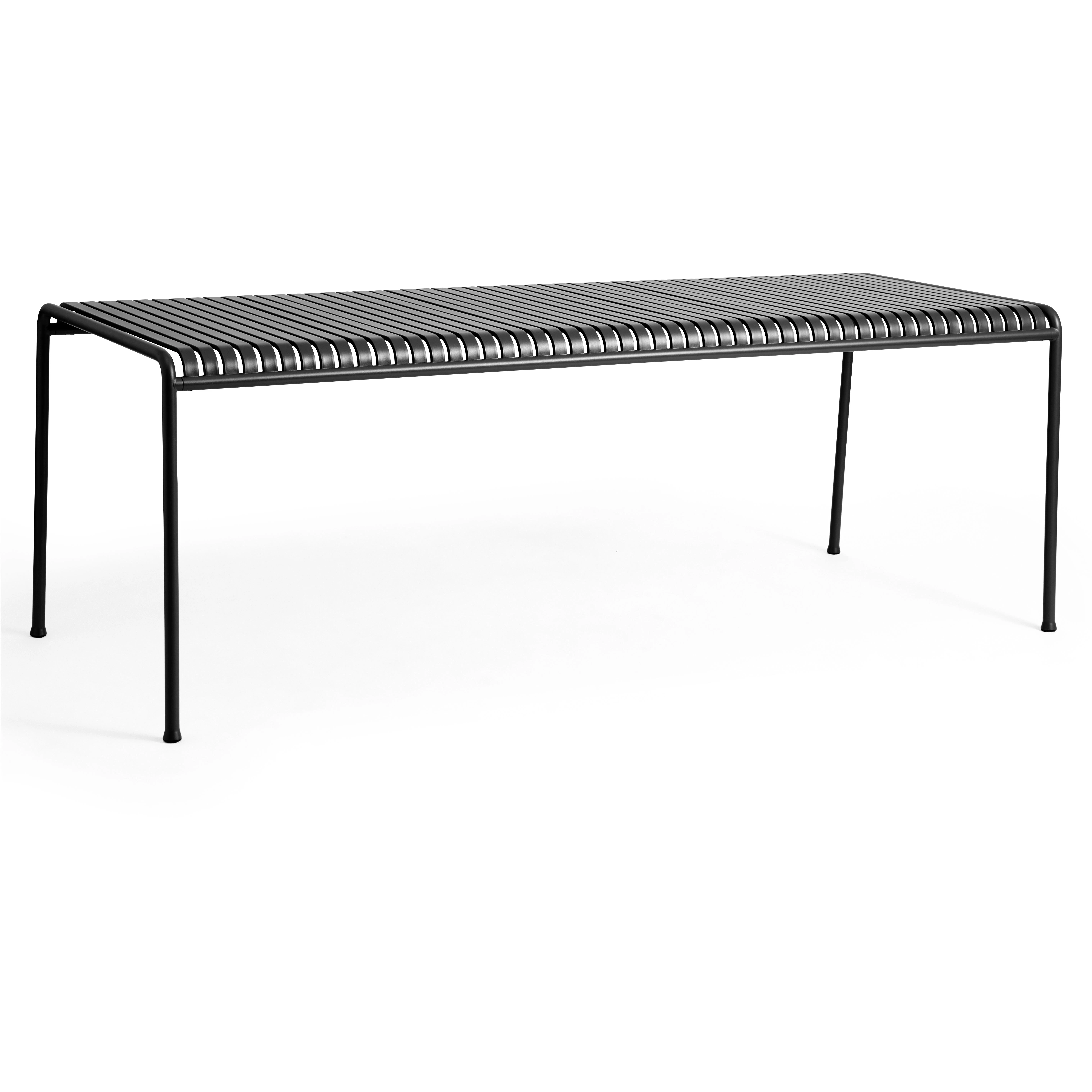 Hay Palissade Table 90x220 Cm 4 Legs Anthracite Powder Coated Steel - Trädgårdsbord Pulverlackat Stål Svart