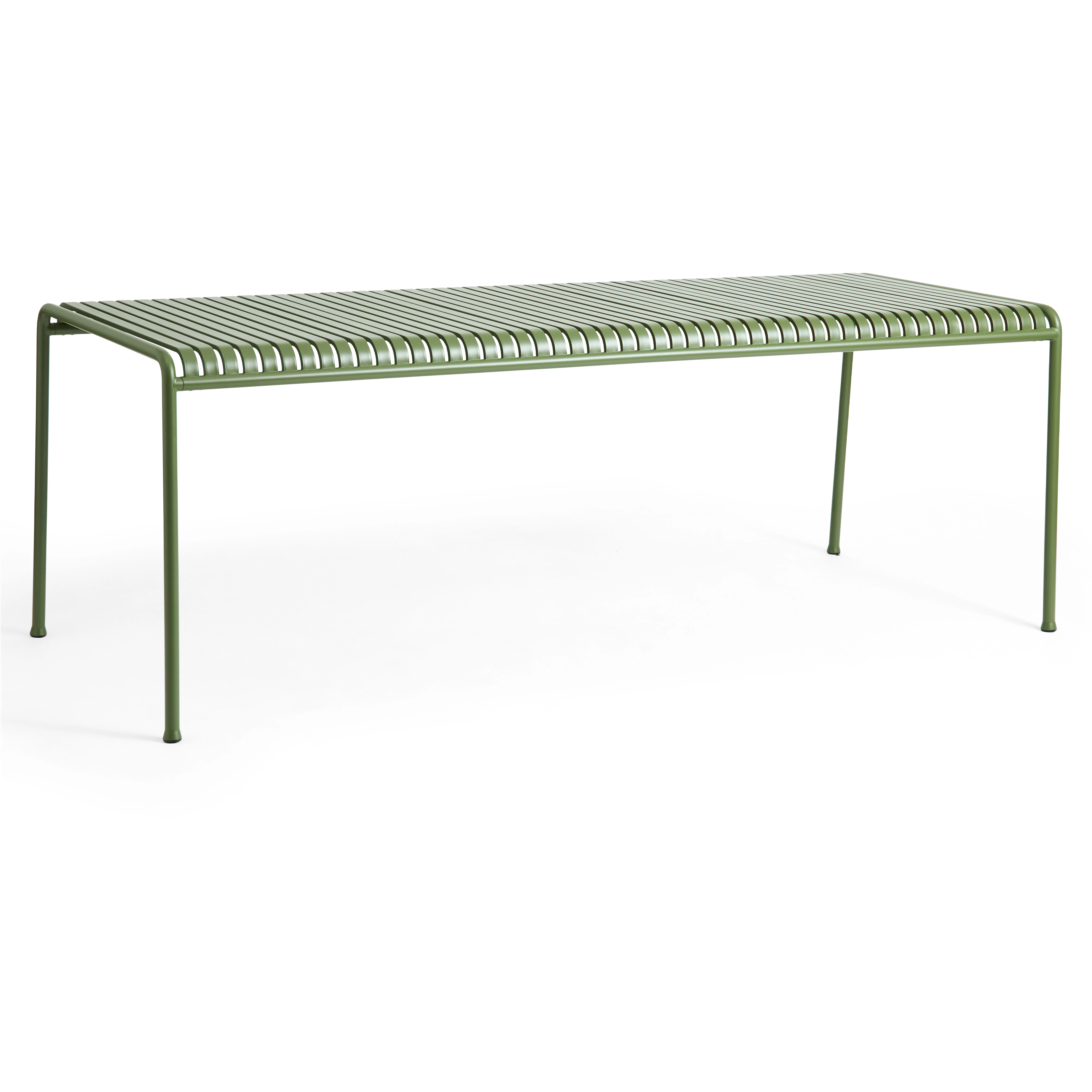 Hay Palissade Table 90x220 Cm 4 Legs Olive Powder Coated Steel - Trädgårdsbord Pulverlackat Stål Grön