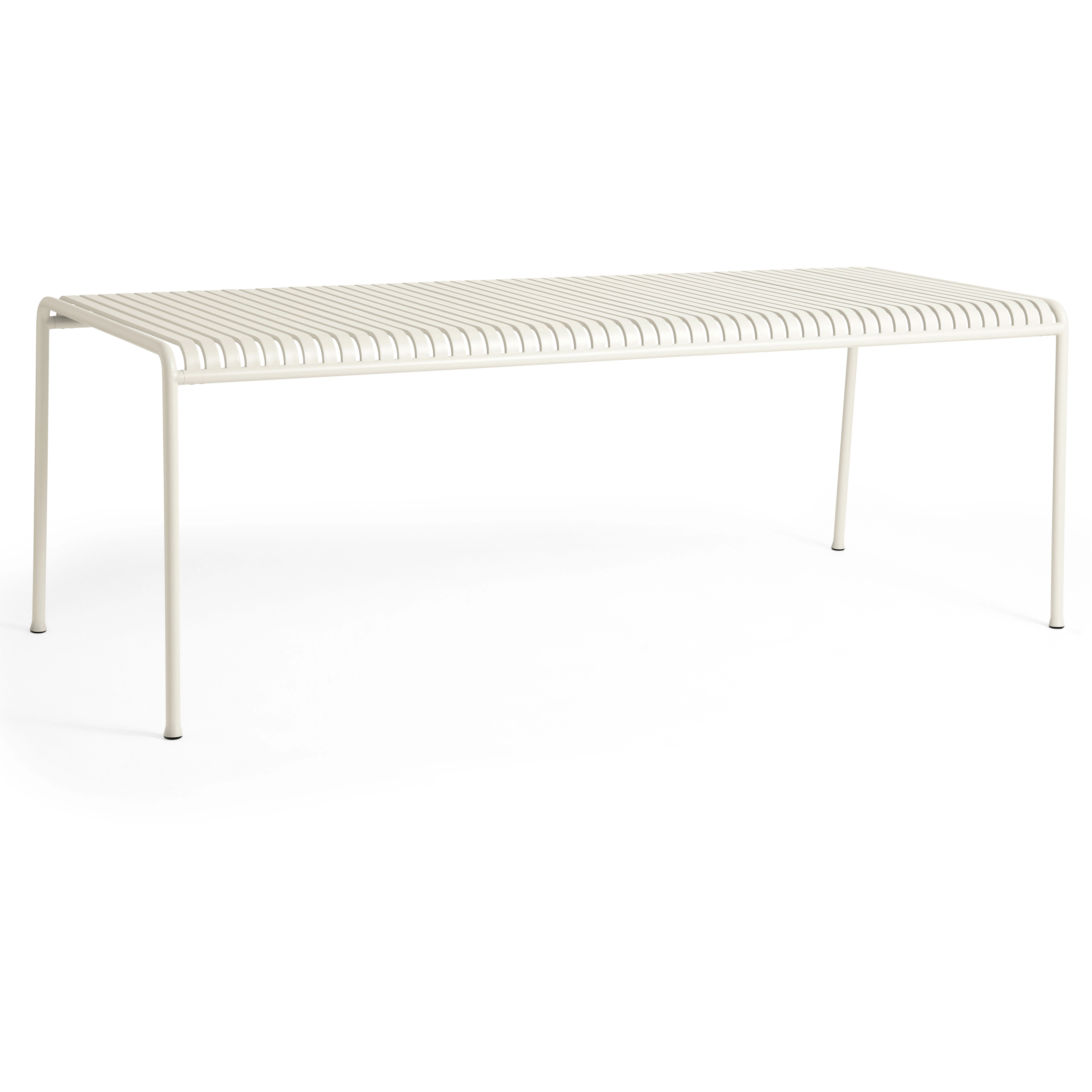 Hay Palissade Table 90x220 Cm 4 Legs Cream White Powder Coated Steel - Trädgårdsbord Pulverlackat Stål Vit