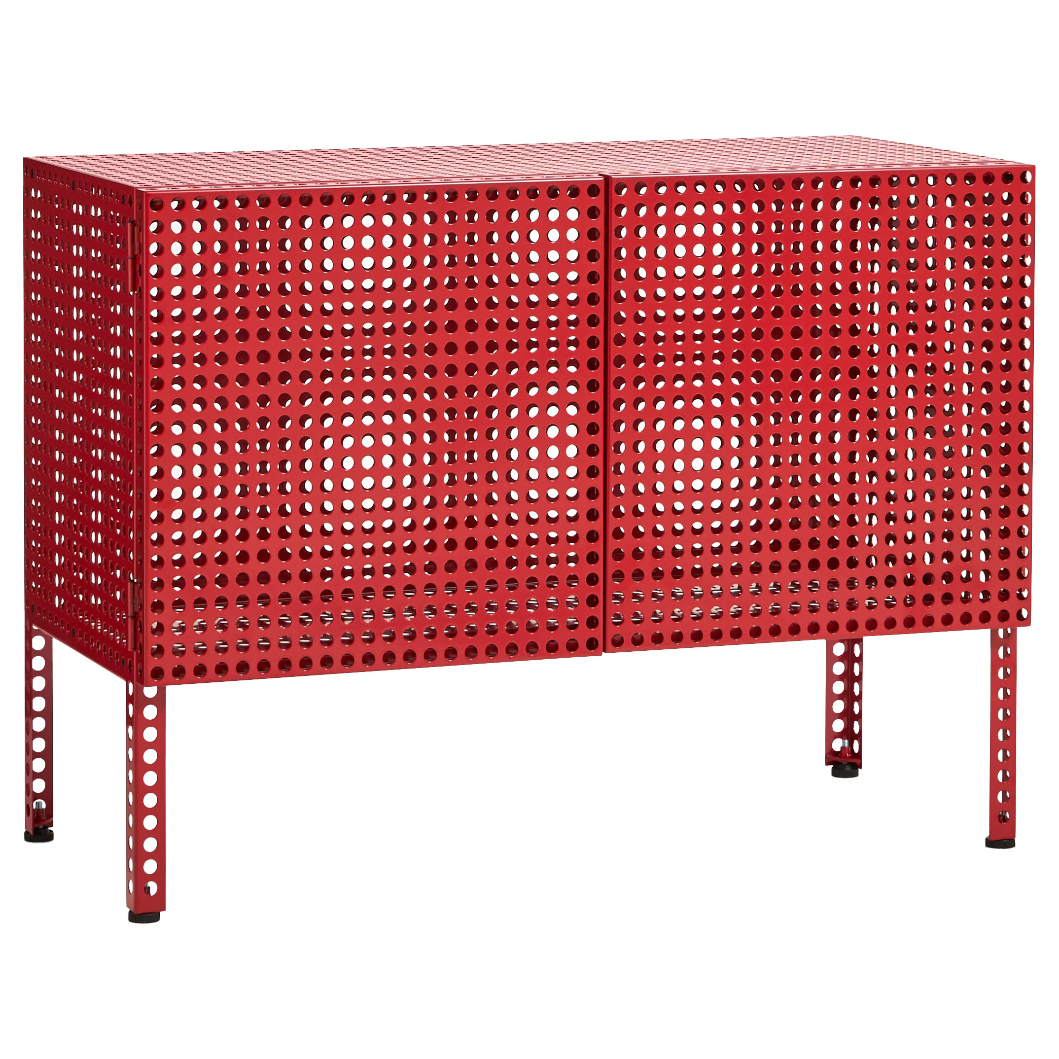 Hay Perforated Sk&aring;p Liten - Sk&aring;p & vitrinsk&aring;p Pulverlackat St&aring;l Vinr&ouml;d