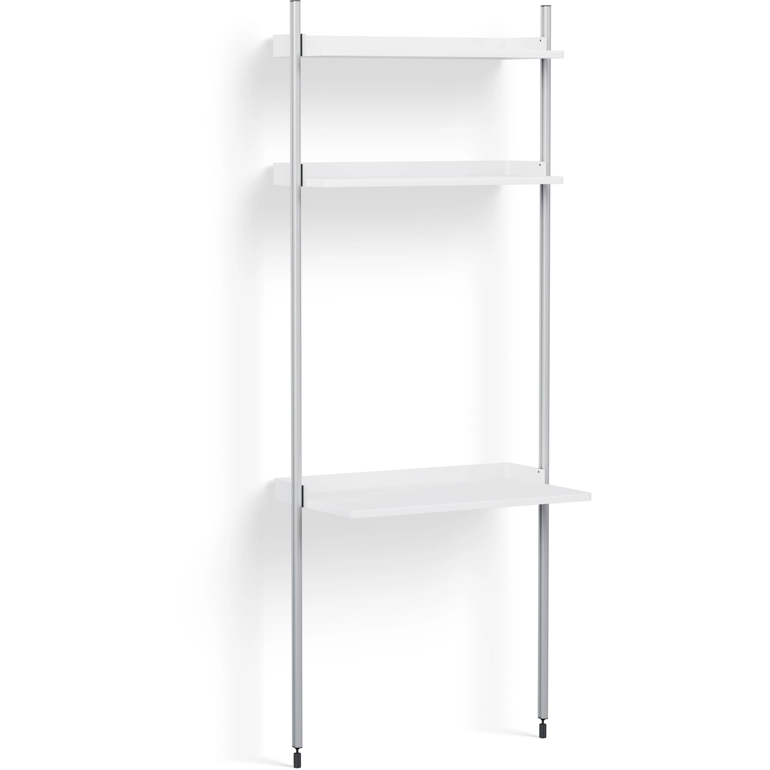 Hay Pier System 11 1 Column Ps White / Aluminium - Skrivbord St&aring;l Vit