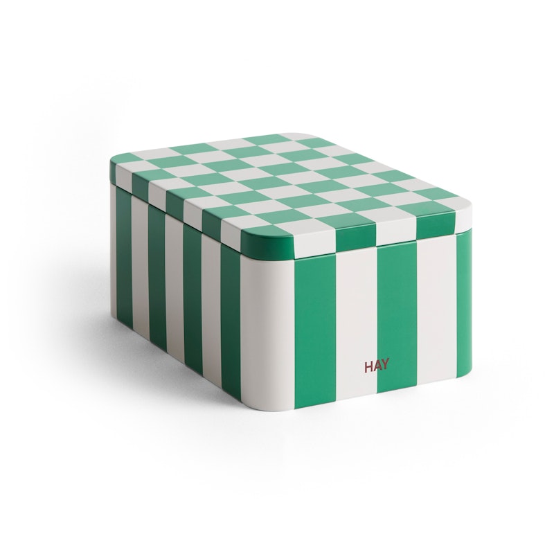 Plåtburk Liten, Grön / Off-white