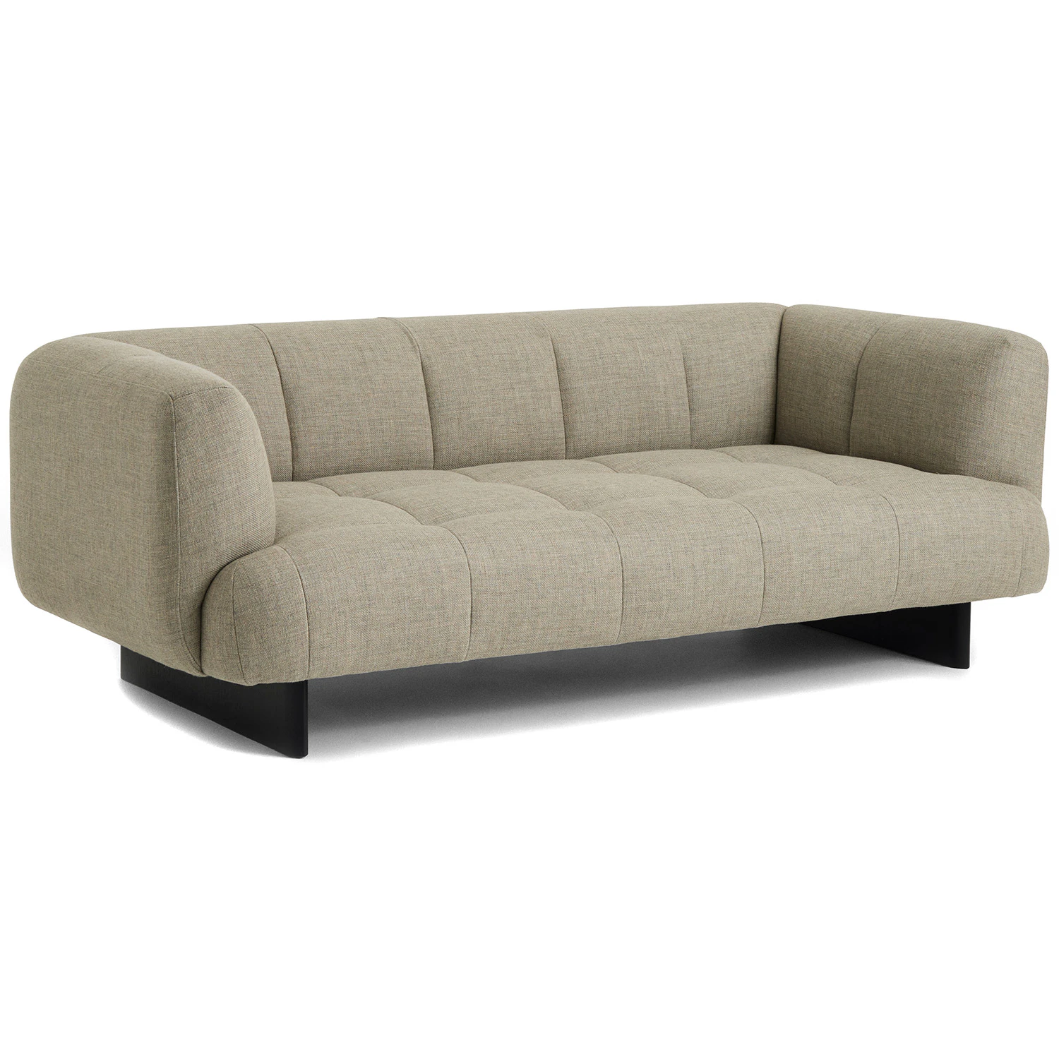 Hay Quilton Lift 2-sitssoffa Tadao 720 / Svart Ek - 2-sitssoffor Ull Gr&aring;