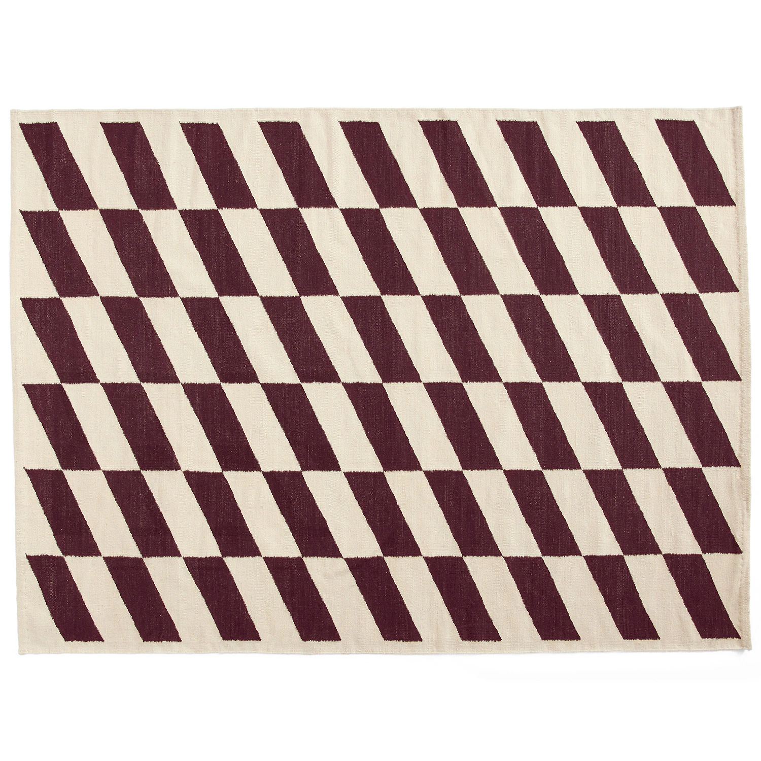 Hay Shift Kelimmatta 140x200 Cm - Mönstrade mattor Ull Vinröd