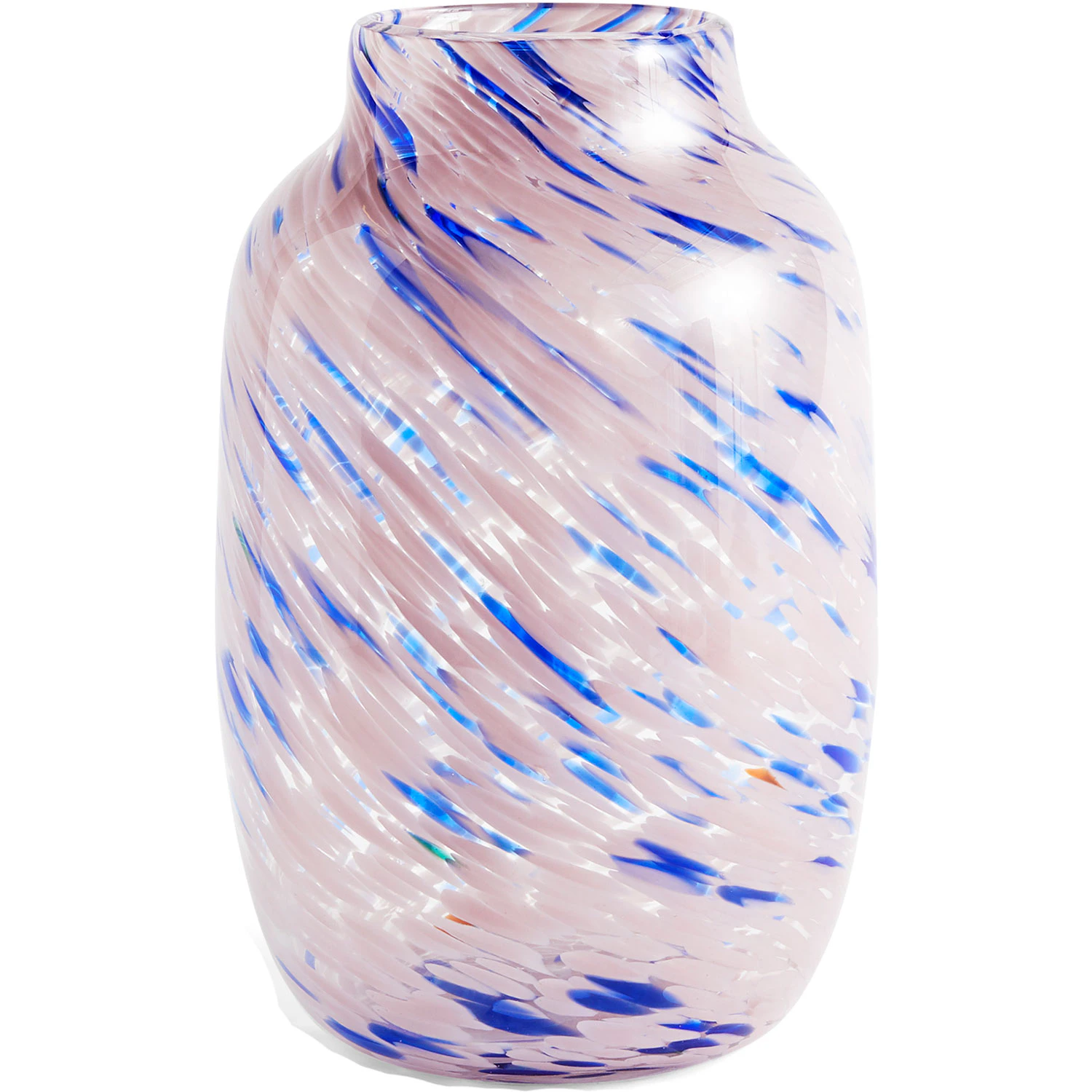 Hay Splash Vas Rund L &Oslash;18.5 Cm Ljusrosa/ - Vaser Glas Bl&aring;