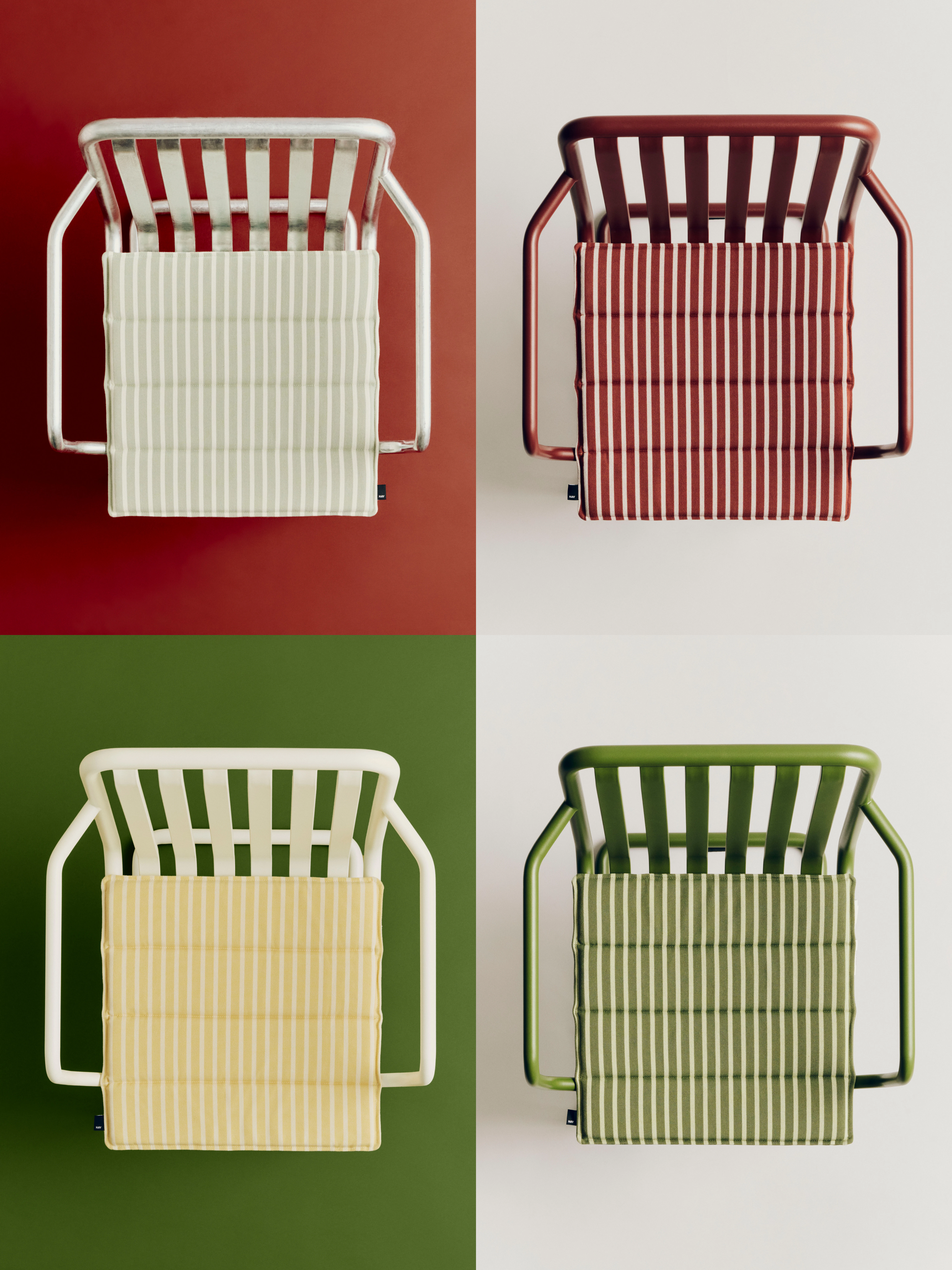 Hay Terrazza Seat Cushion 40x40 Cm Yellow Bold Stripe, gul från HAY, bild 3