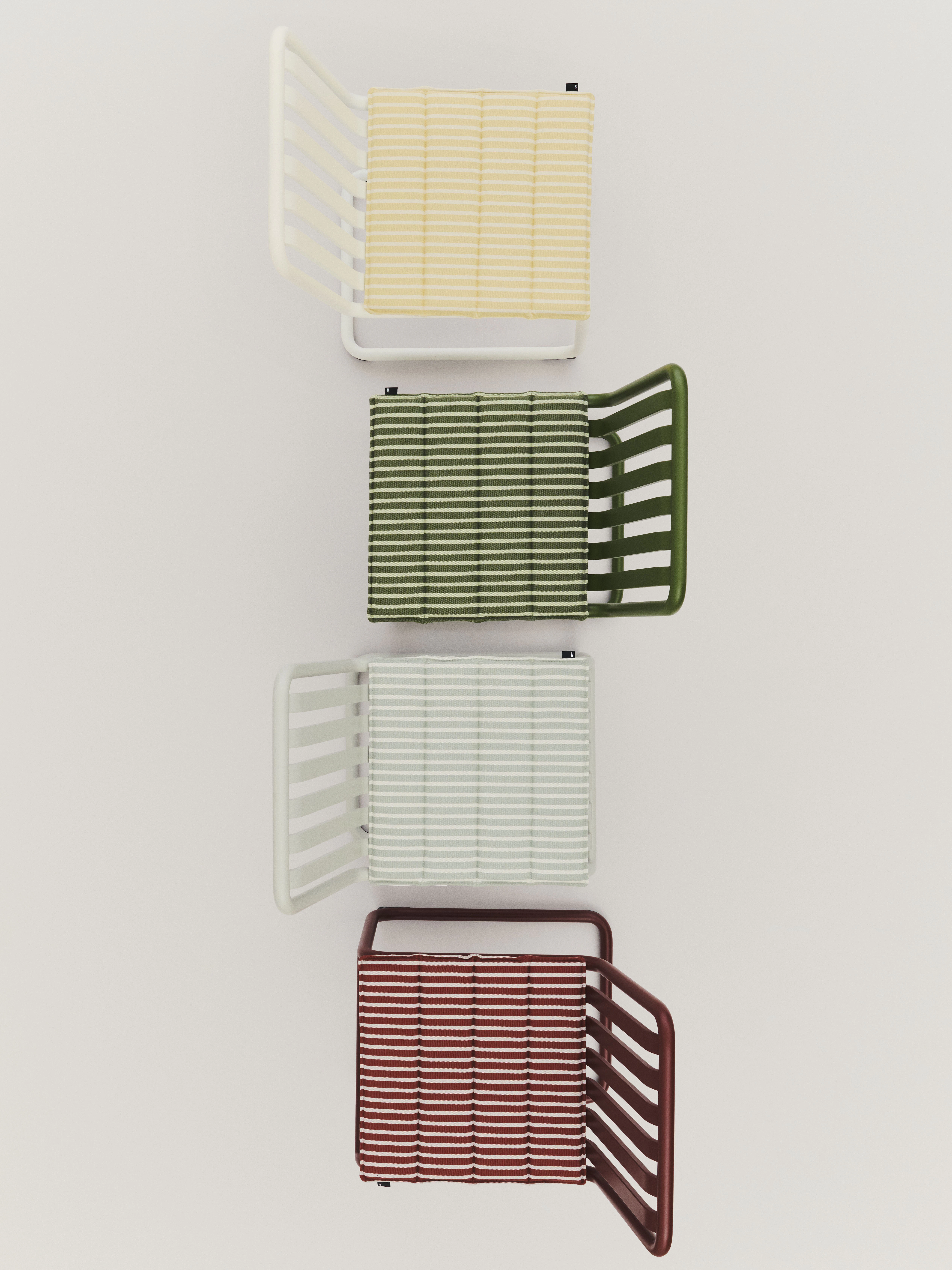 Hay Terrazza Seat Cushion 40x40 Cm Yellow Bold Stripe, gul från HAY, bild 2