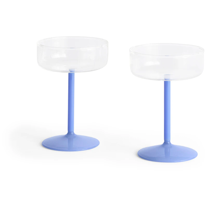 Tint Champagnekupa 2-pack, Klar / Jade Blue