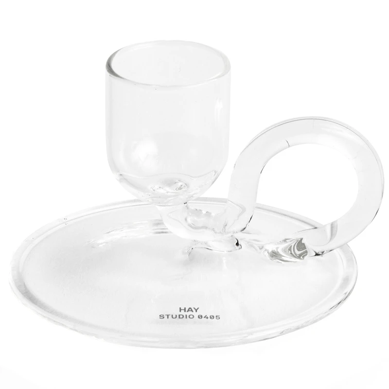 Tiny Candleholder Curved, Clear