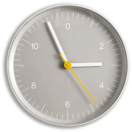 Hay Wall Clock (Recycled) Grey - Väggklockor Akryl Grå