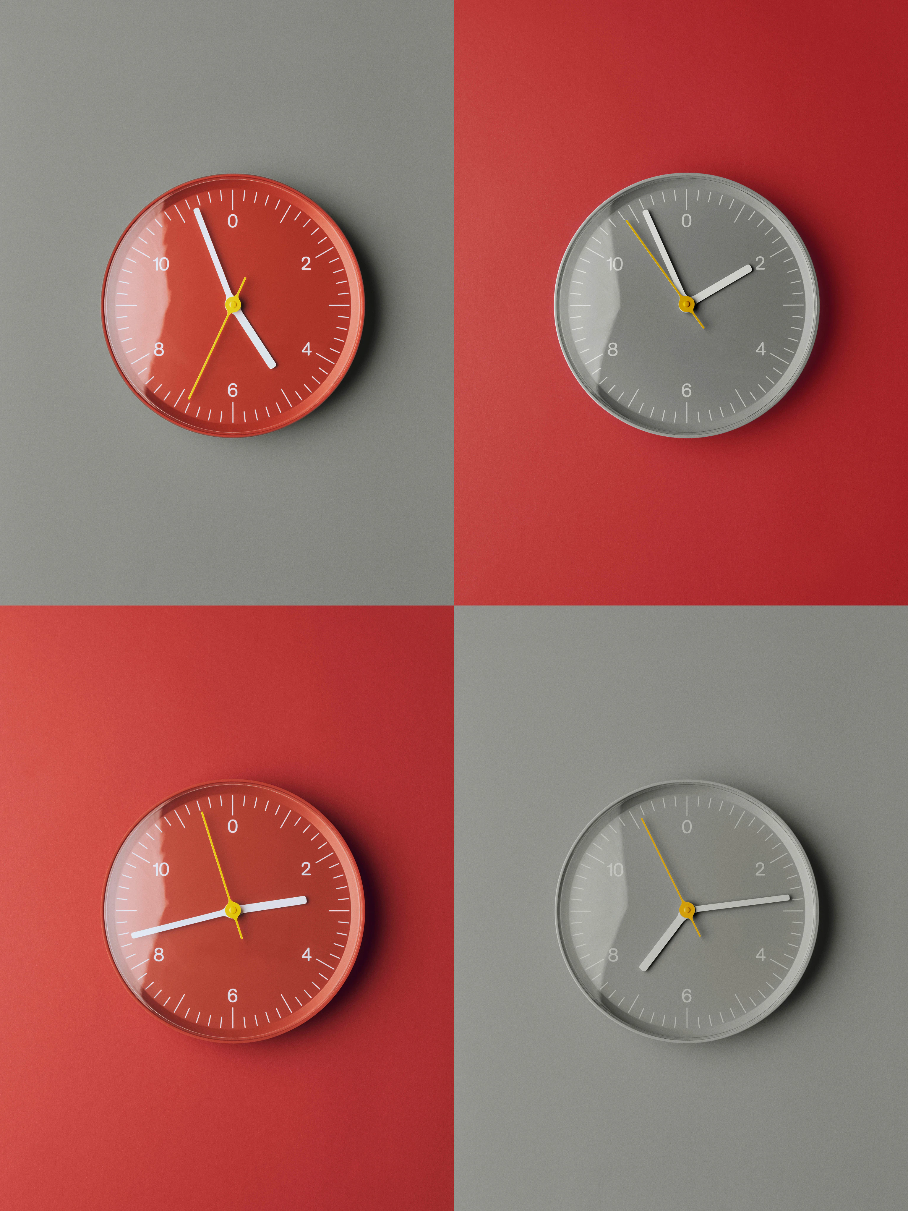 Hay Wall Clock (Recycled) Red, röd från HAY, bild 2