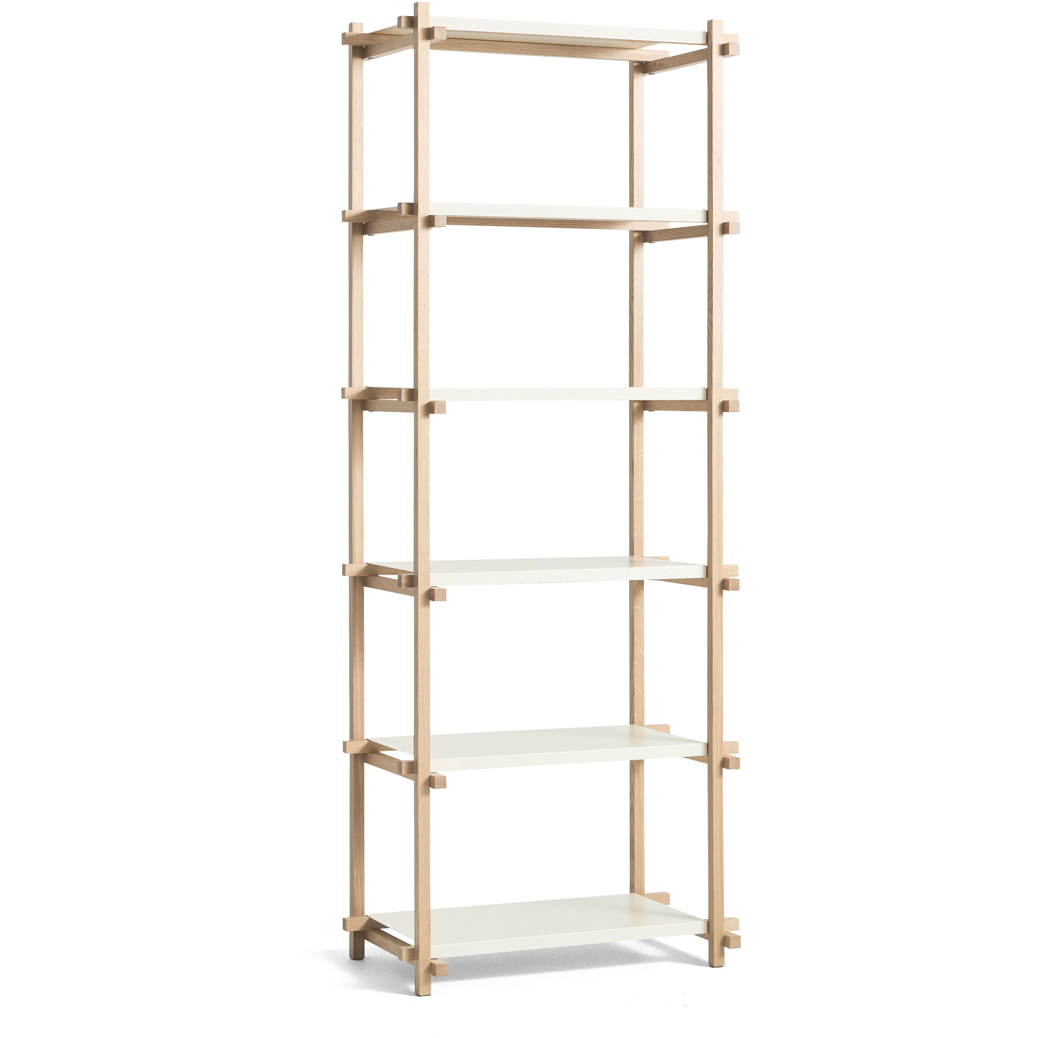 Hay Woody Hyllsystem 2.0 Column High Soaped Oak / Almond White - Bokhyllor Ek Vit