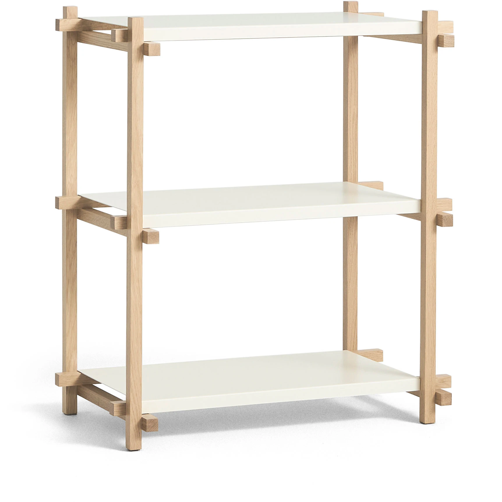Hay Woody Hyllsystem 2.0 Column Low Soaped Oak / Almond White - Bokhyllor Ek Vit