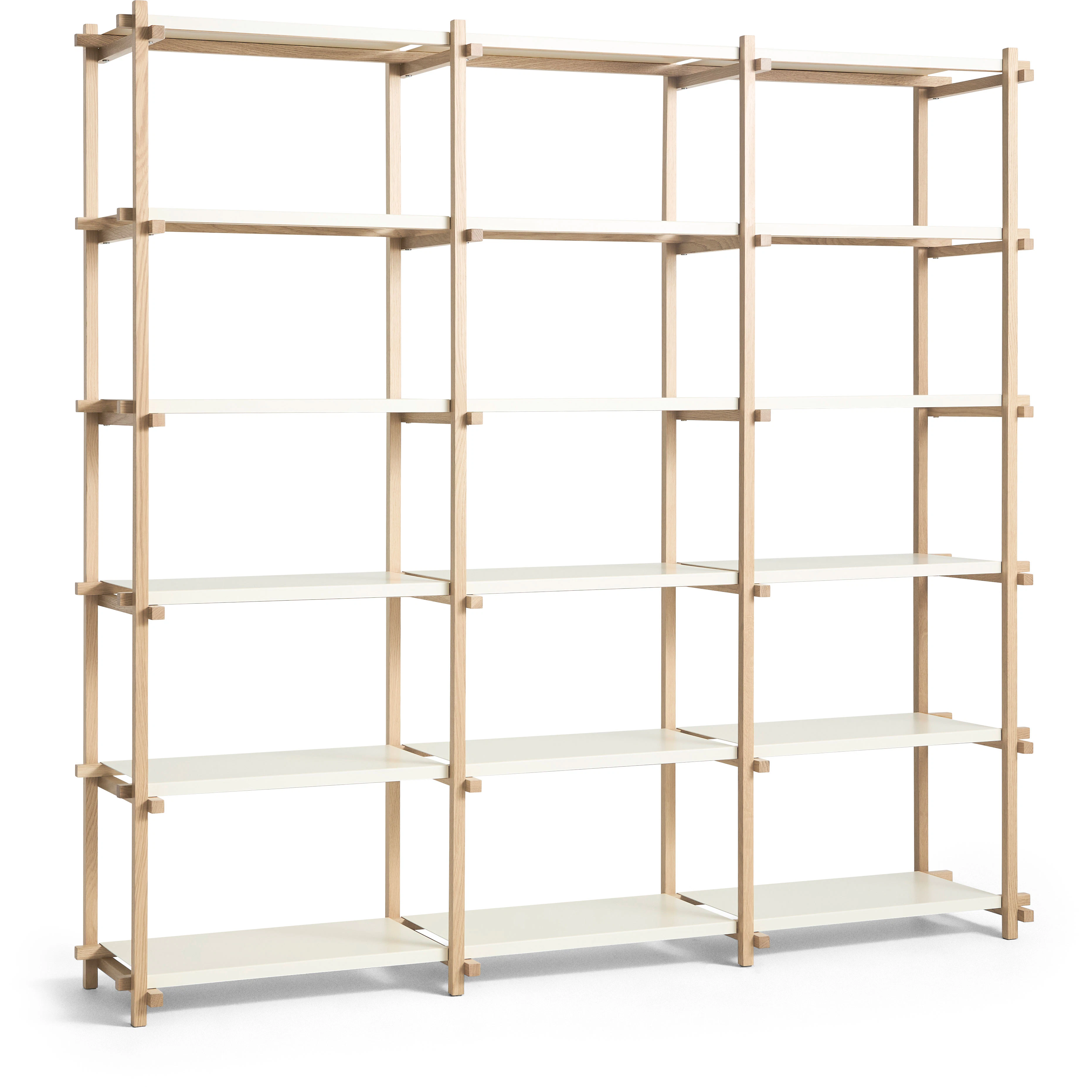 Hay Woody Hyllsystem 2.0 High Soaped Oak / Almond White - Bokhyllor Ek Vit