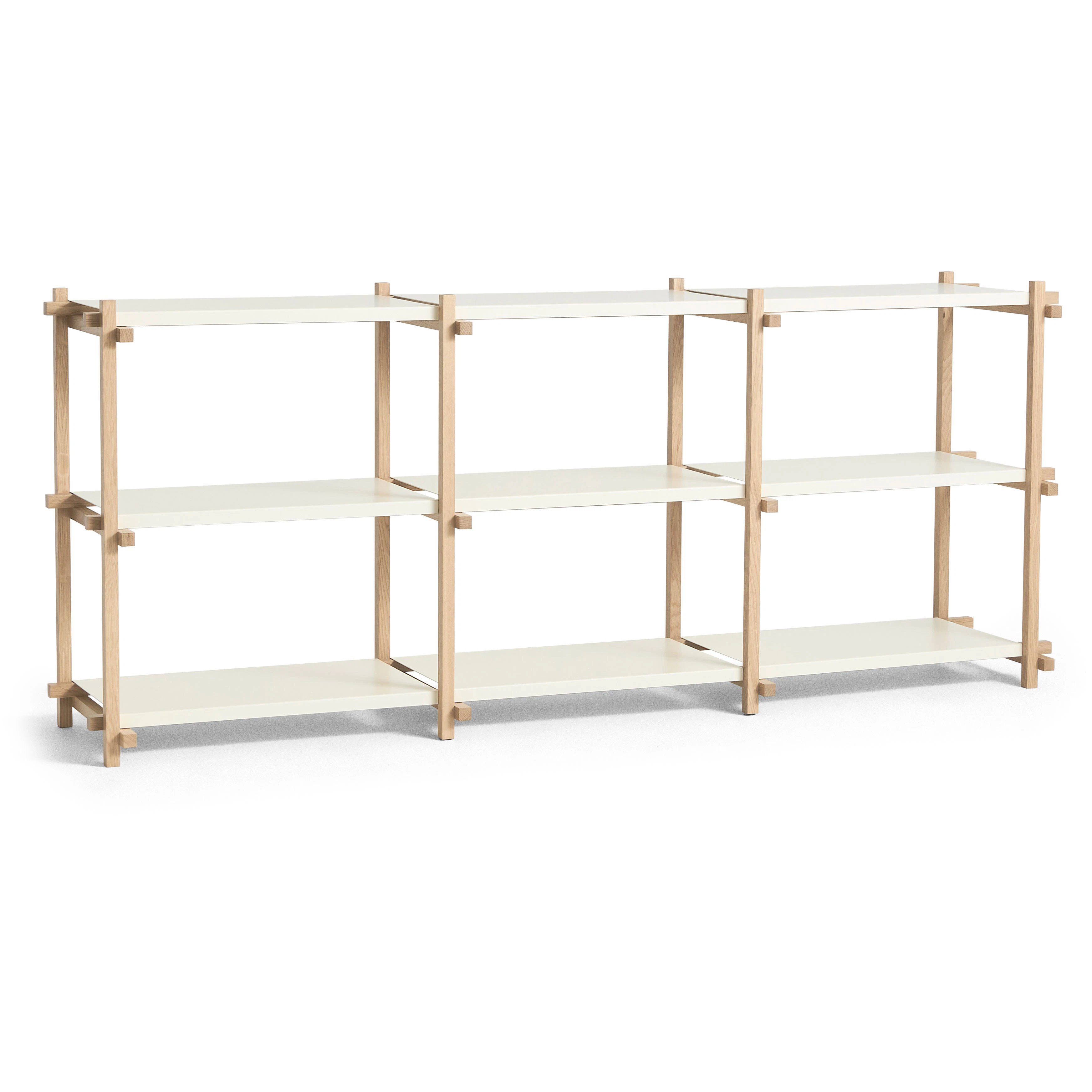 Hay Woody Hyllsystem 2.0 Low Soaped Oak / Almond White - Bokhyllor Ek Vit