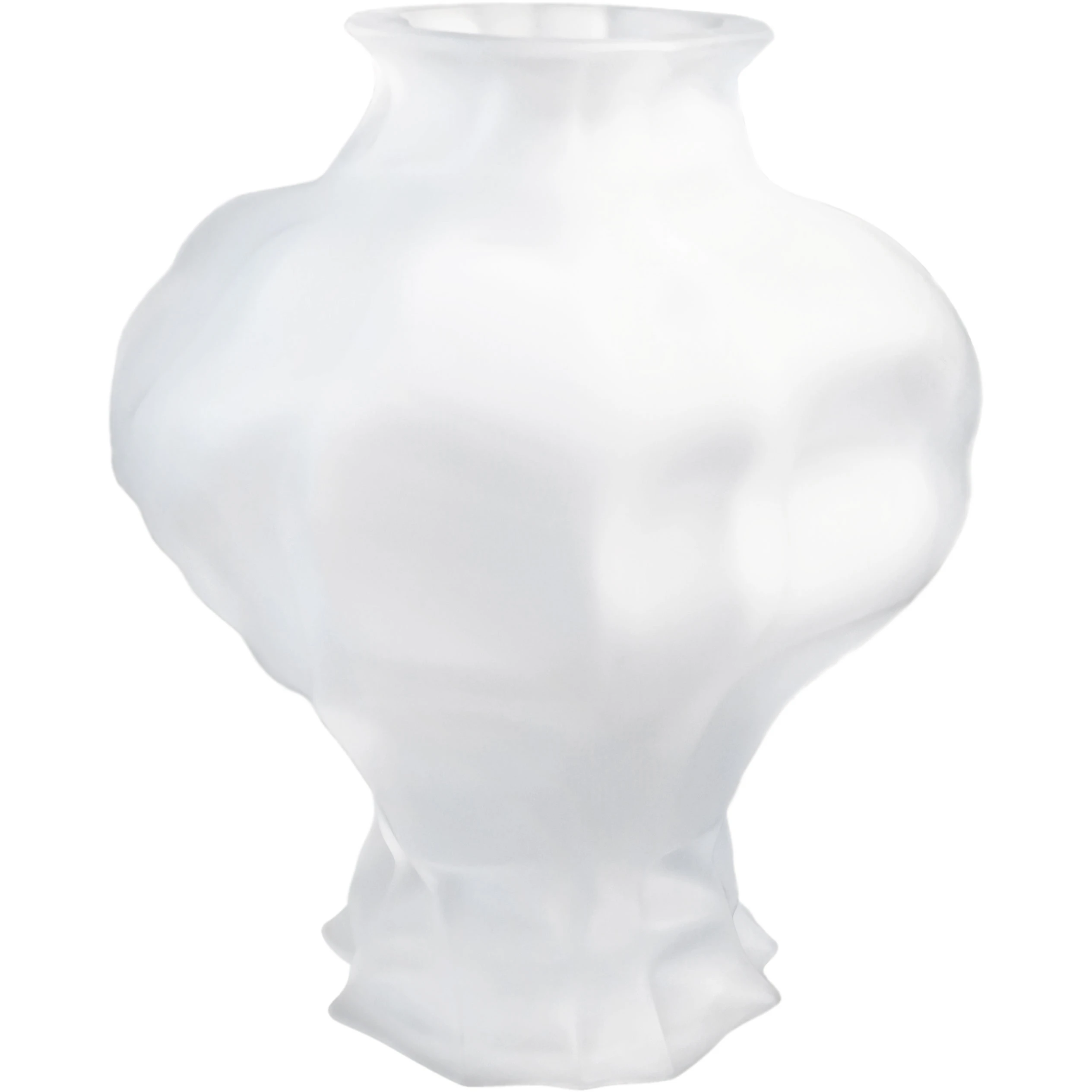 Hein Studio Ammonit Vas 30 Cm Frosted White - Vaser Munbl&aring;st Glas Frostvit